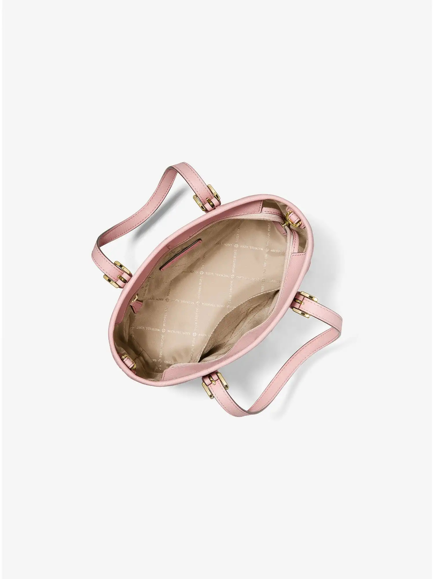 jet set travel extra small logo top zip tote bag dark powder blush