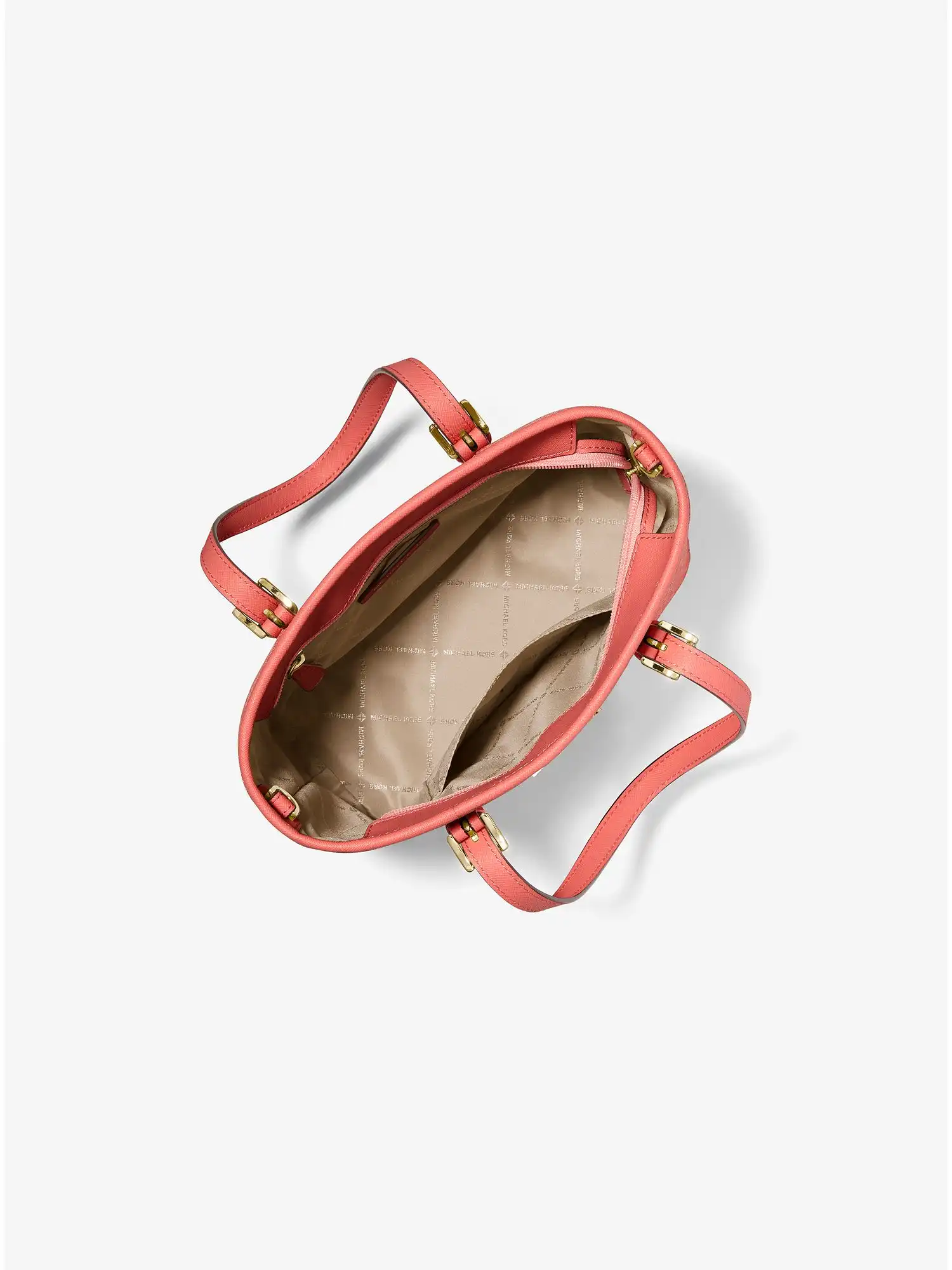 jet set travel extra small logo top zip tote bag grapefruit