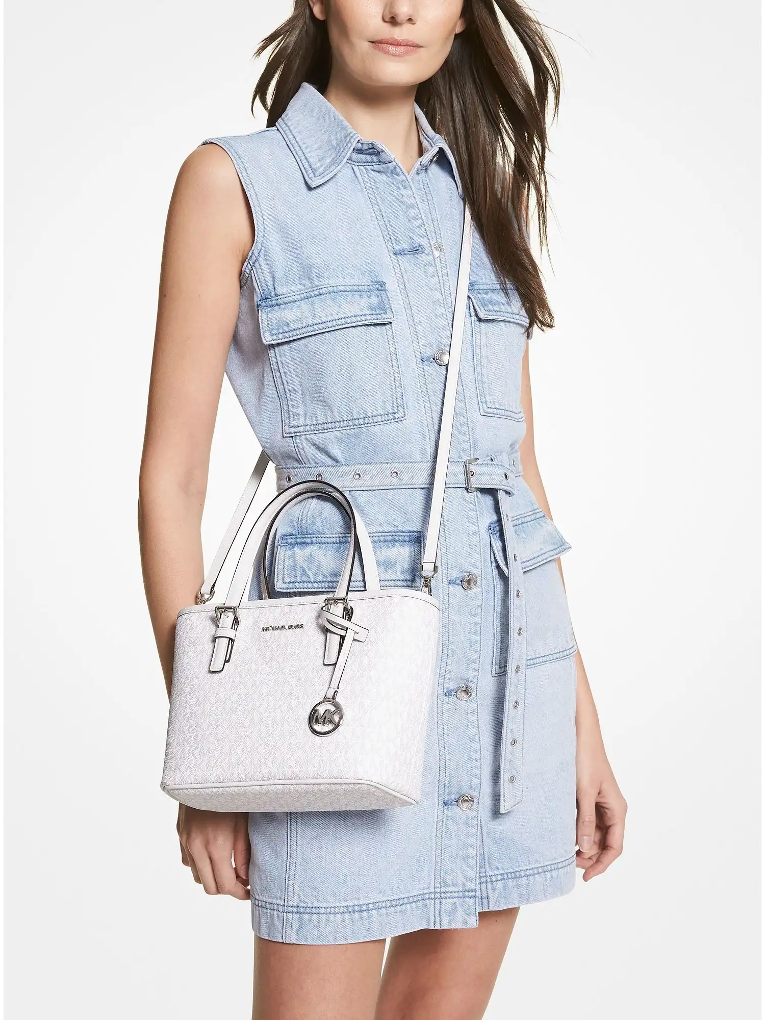 jet set travel extra small logo top zip tote bag opwht multi