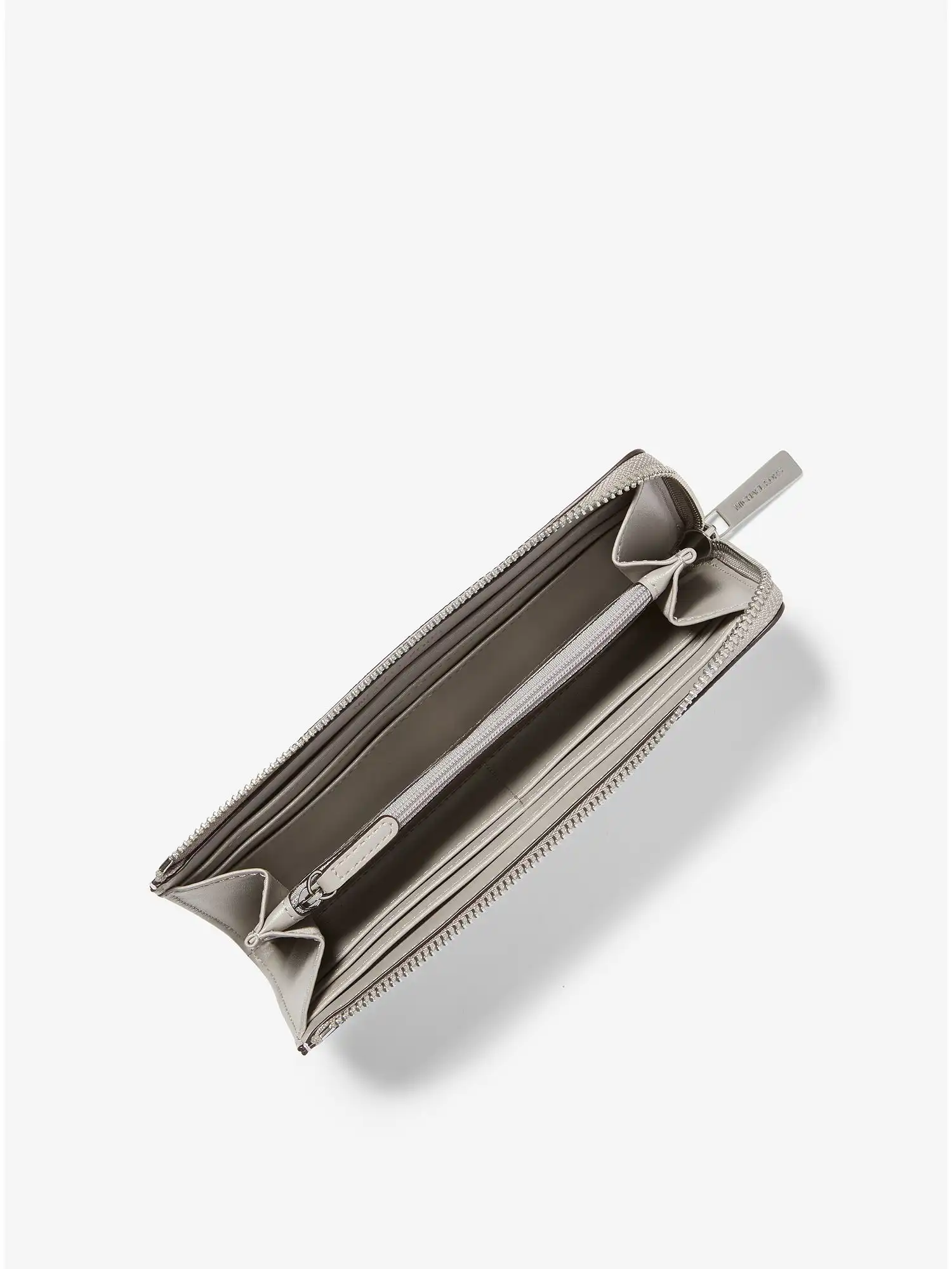 jet set travel large logo quarter zip wallet bright wht