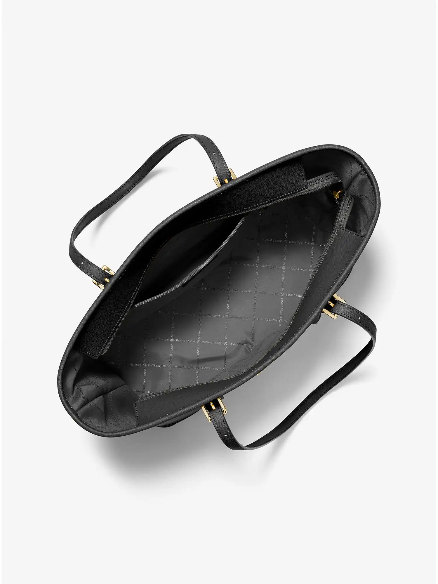 jet set travel large saffiano leather black