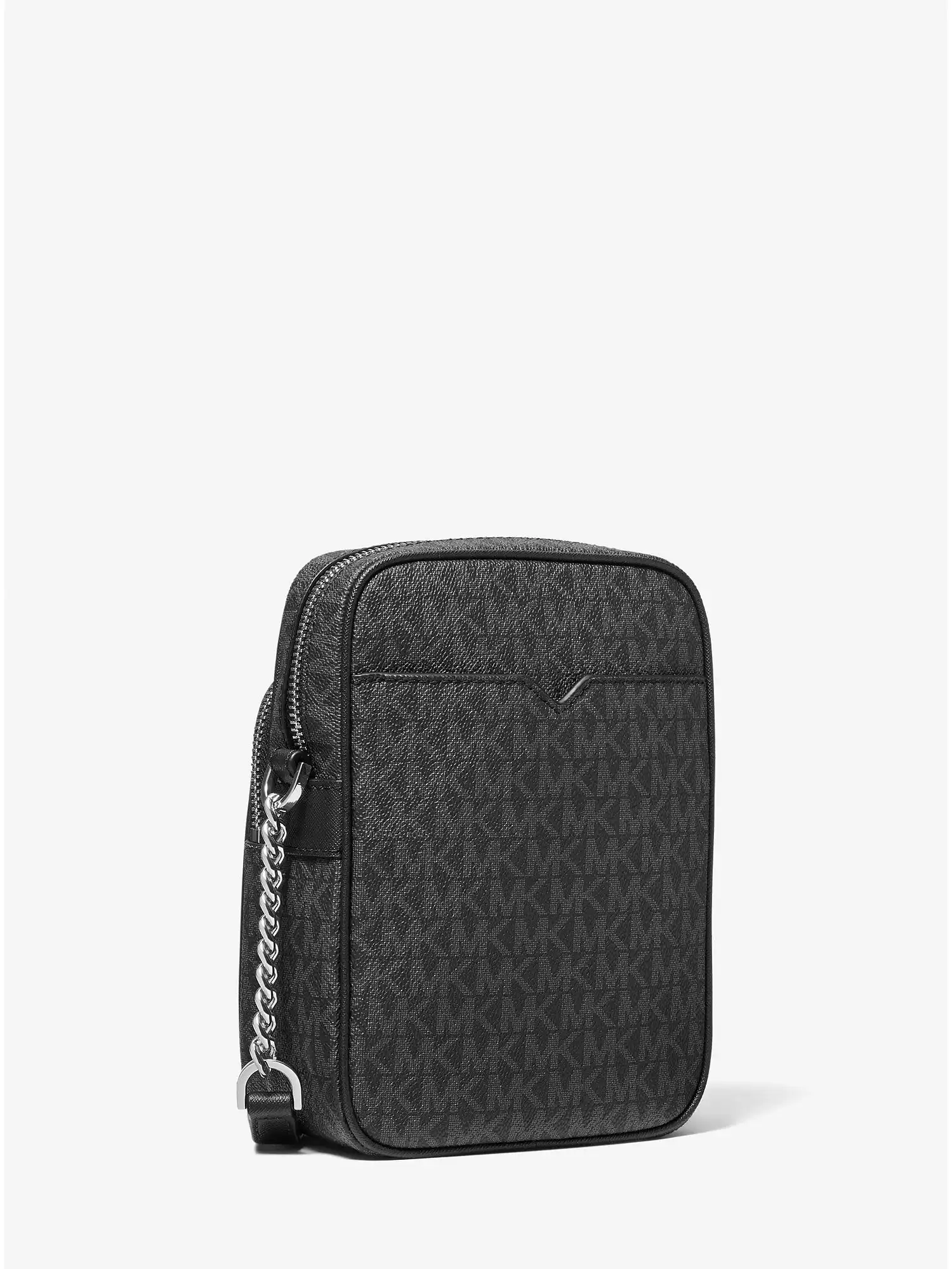 jet set travel medium logo crossbody bag black