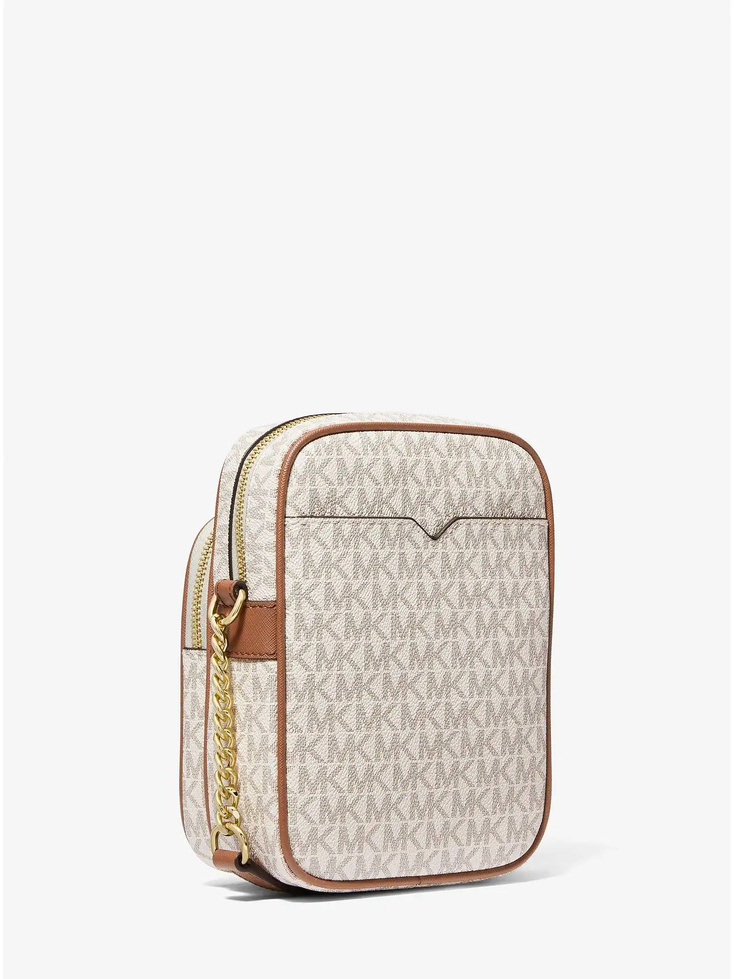 jet set travel medium logo crossbody bag vanilla