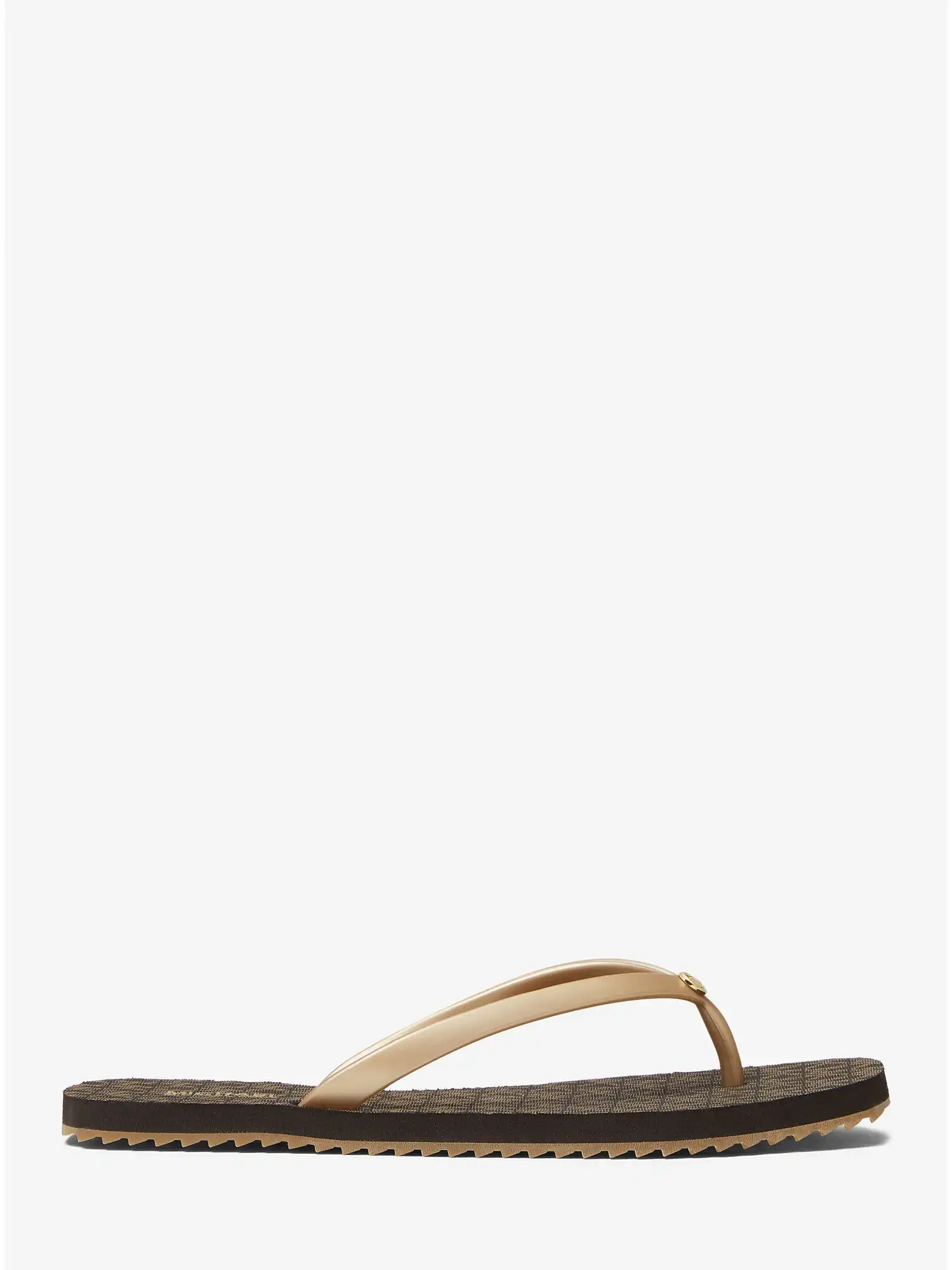 jinx logo flip flop brown pale gold