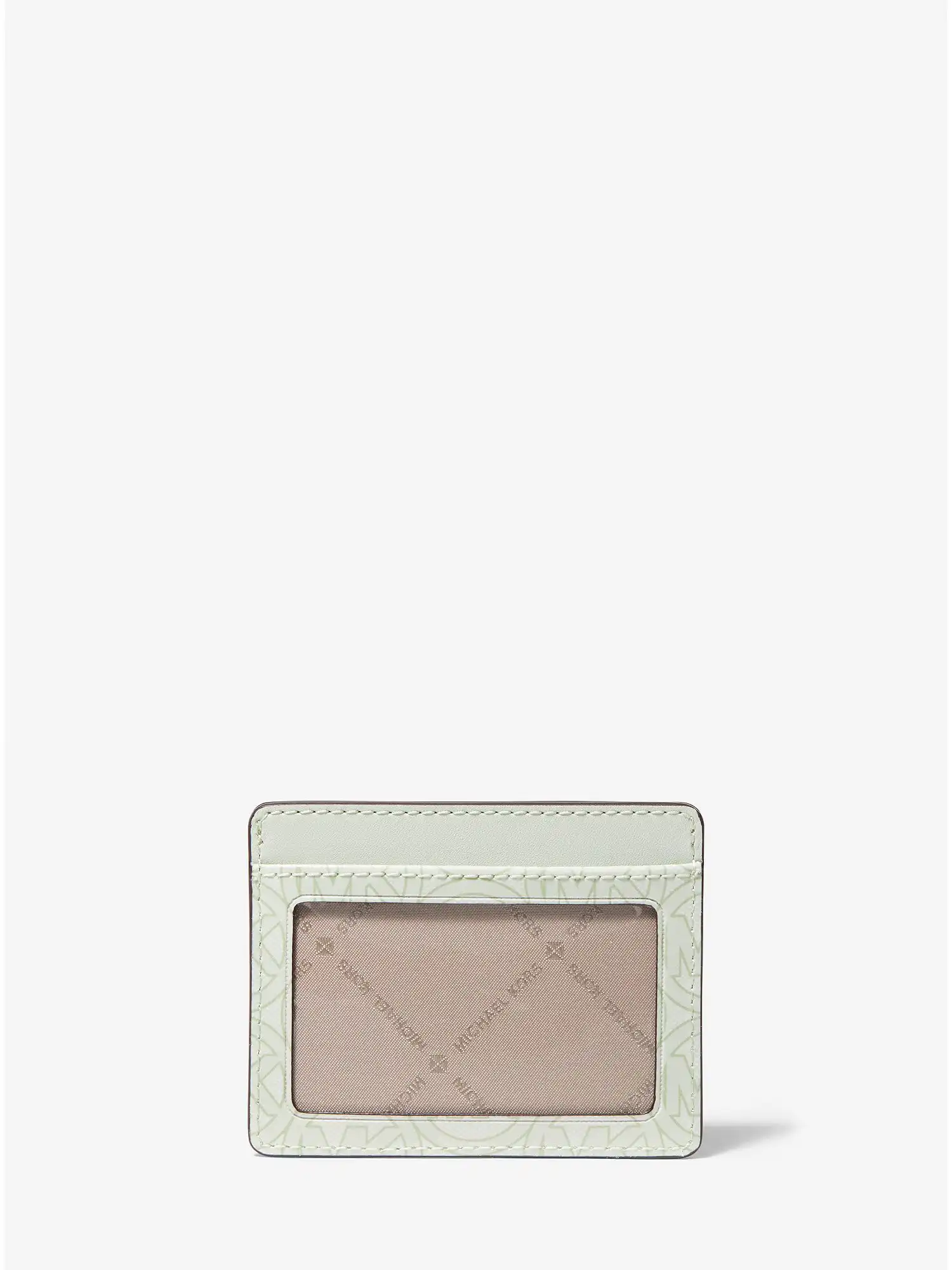 jodie logo jacquard card case atom green