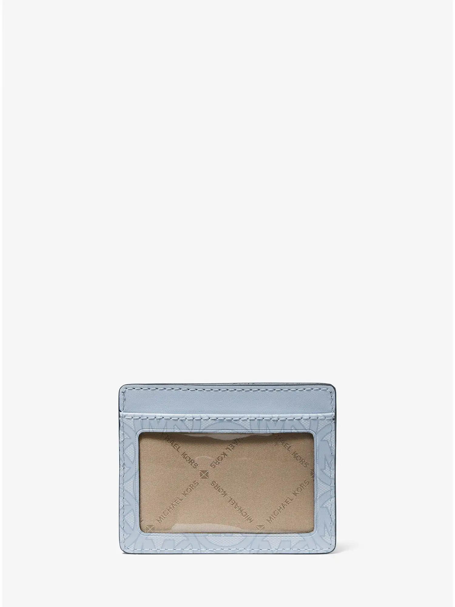jodie logo jacquard card case pale ocean