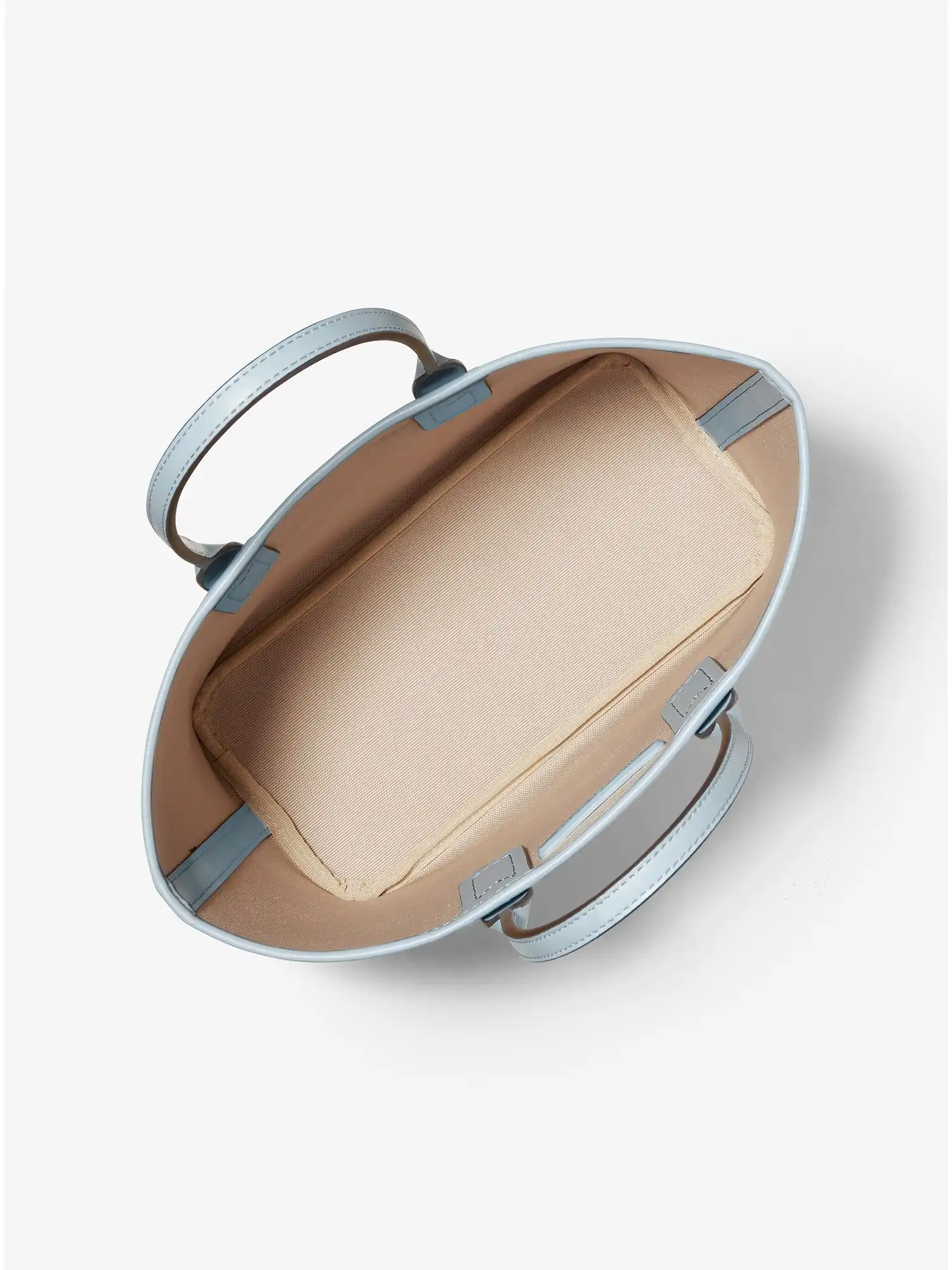 jodie small logo jacquard tote bag pale ocean