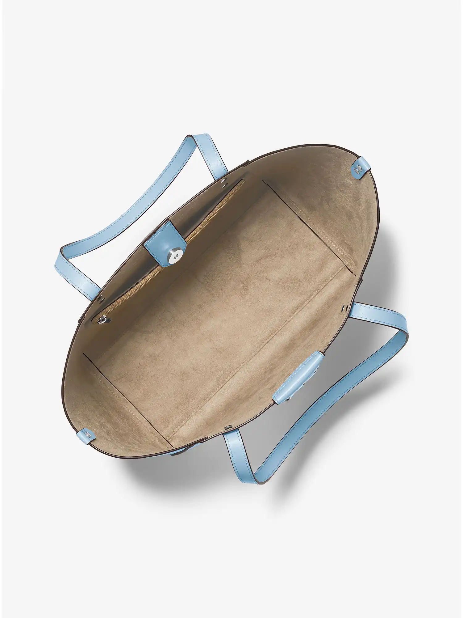 karlie large pebbled leather tote bag chambray