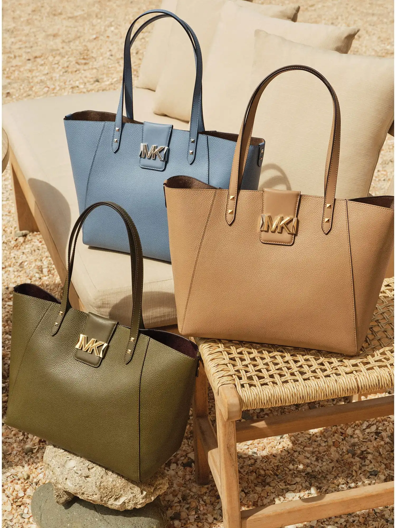 karlie large pebbled leather tote bag olive