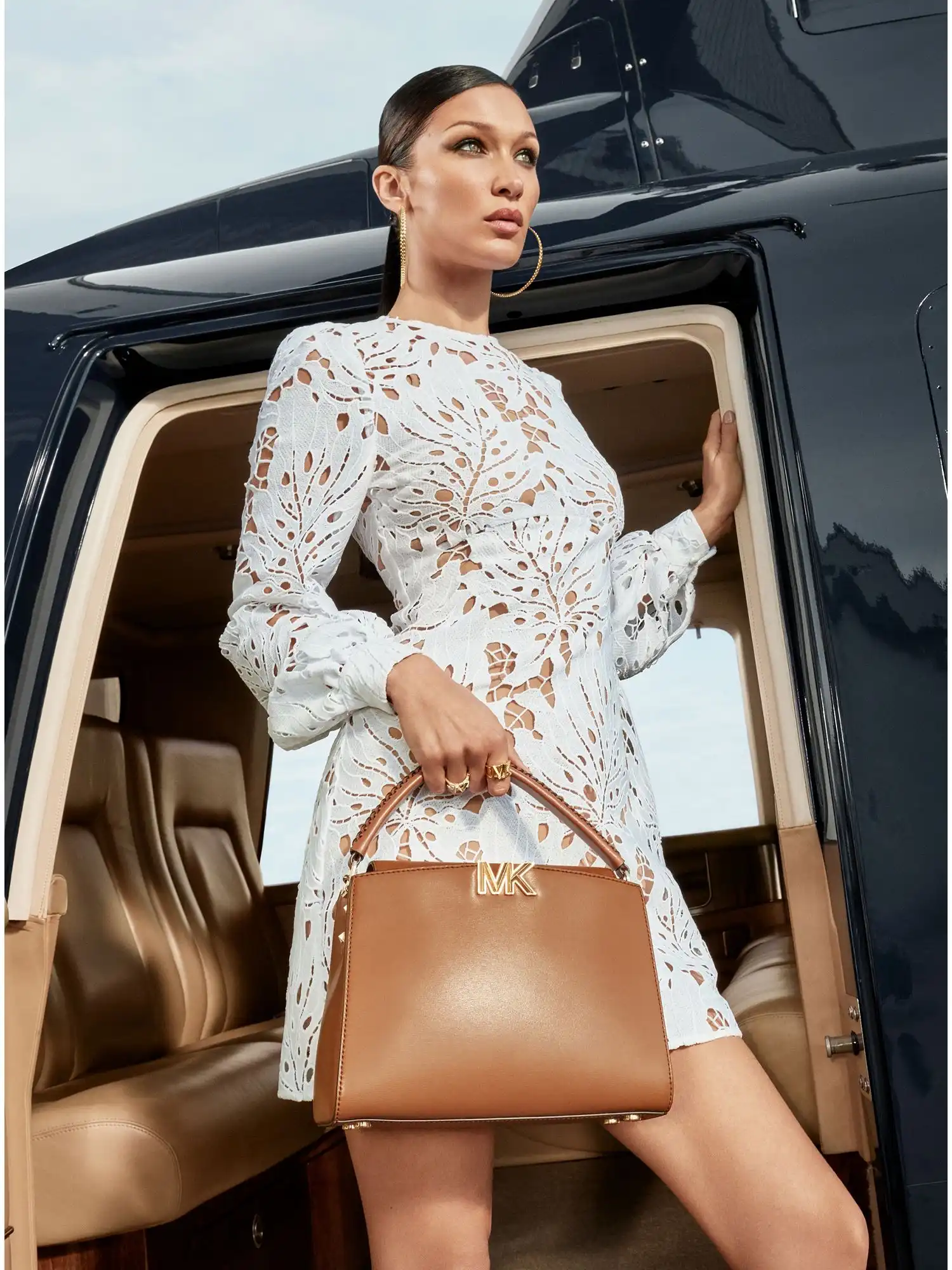 karlie medium leather satchel luggage