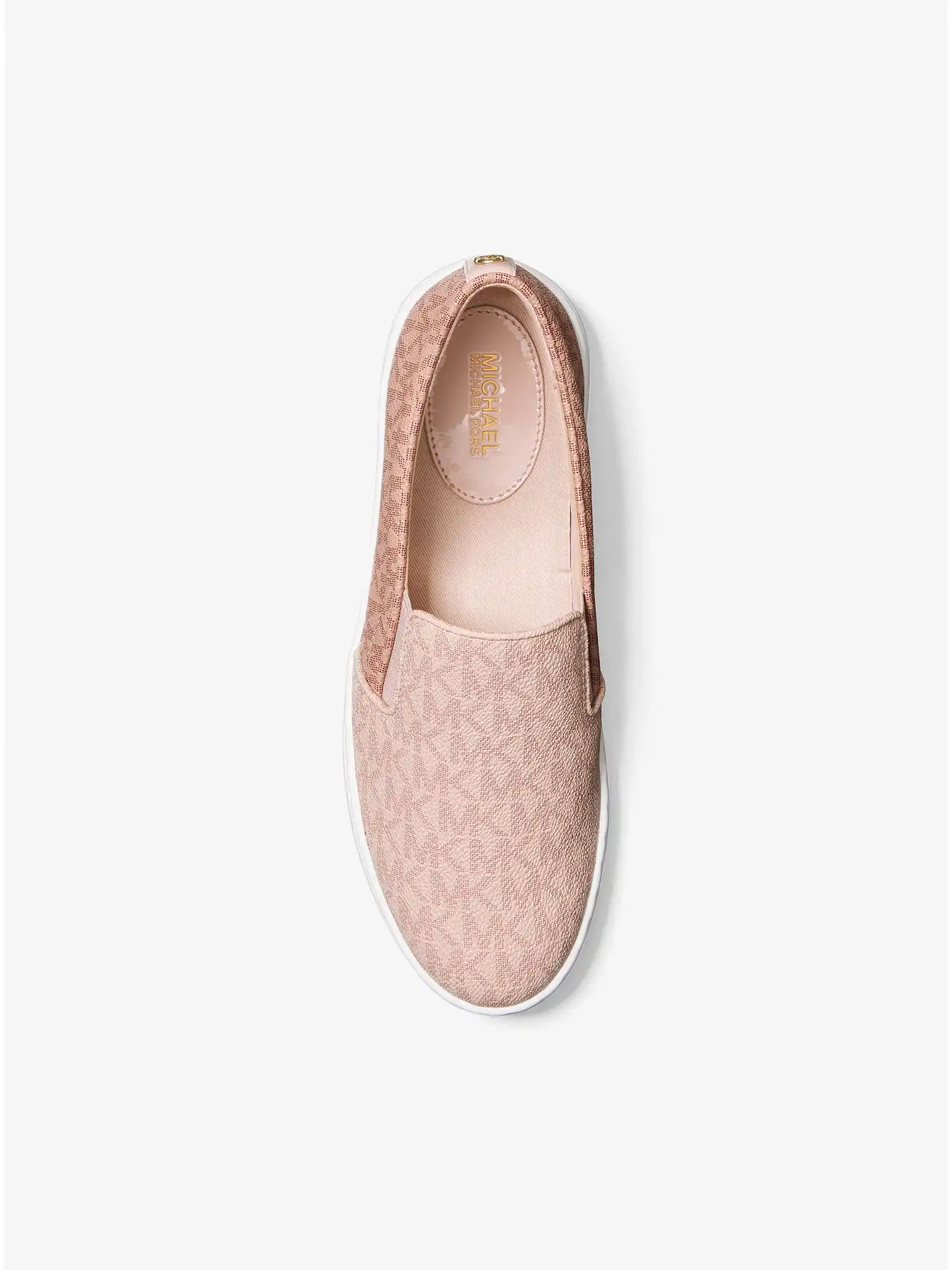 keaton two tone logo slip on sneaker soft pink