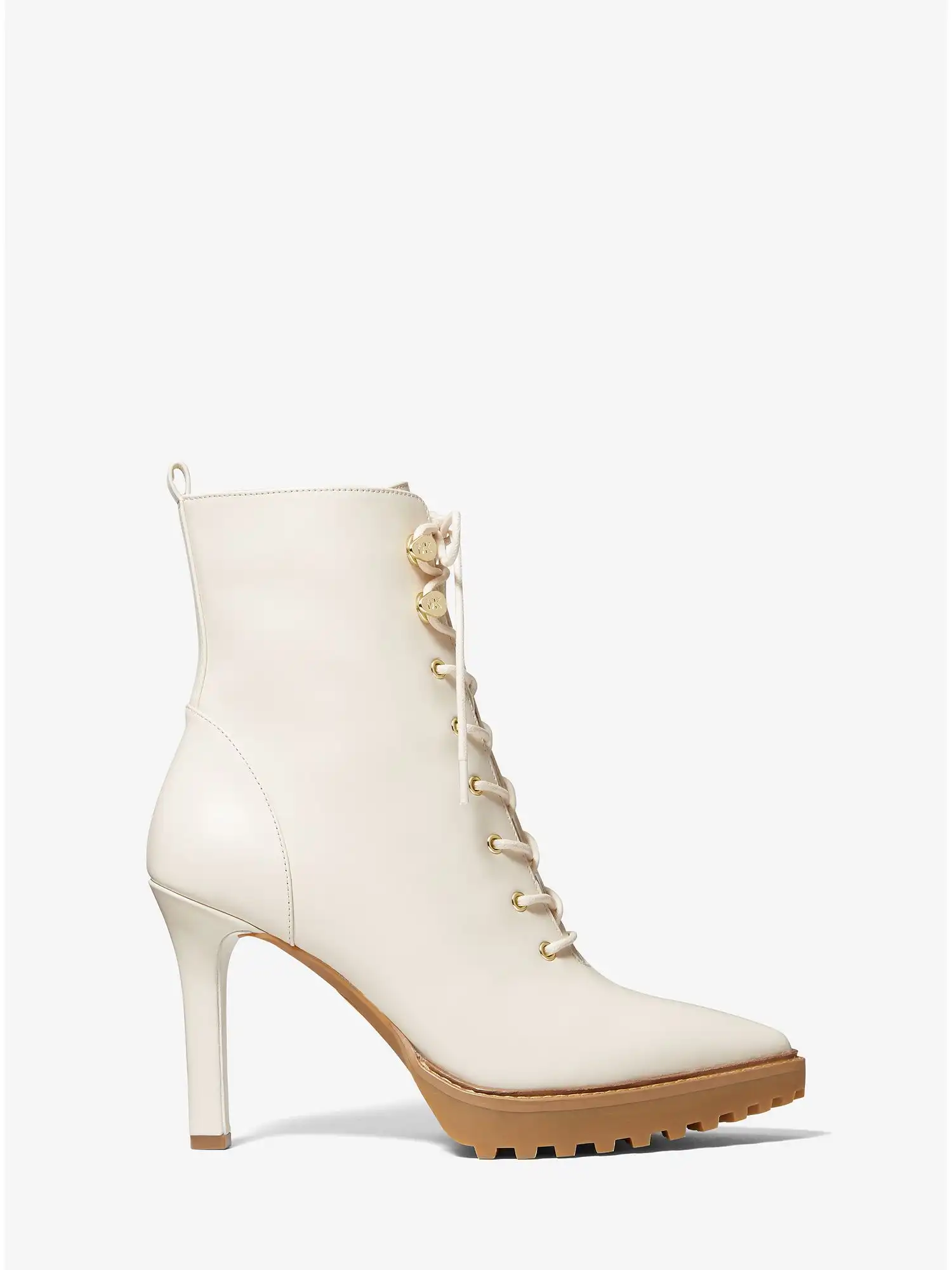kyle leather lace up boot lt cream