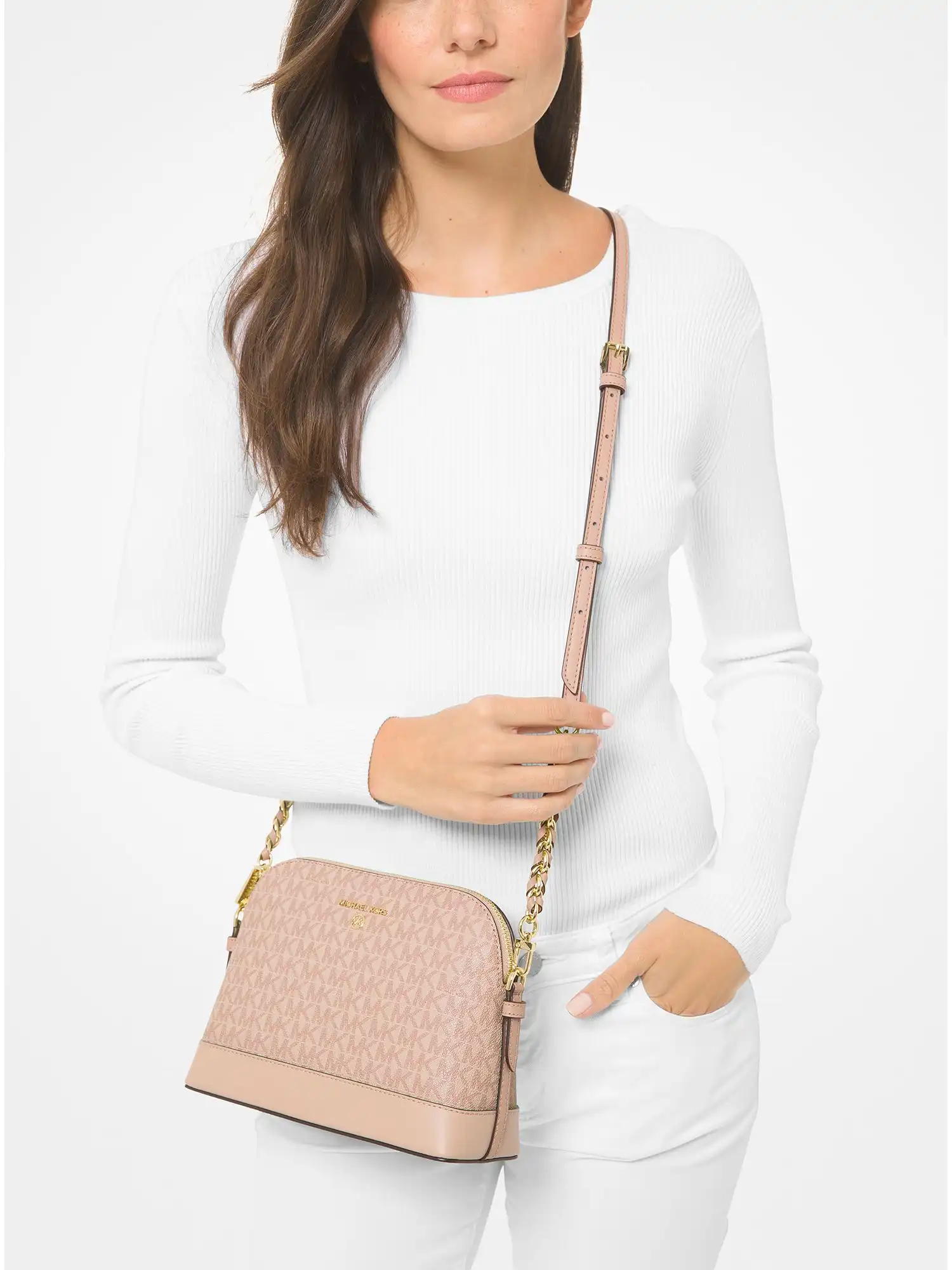 large logo dome crossbody bag ballet