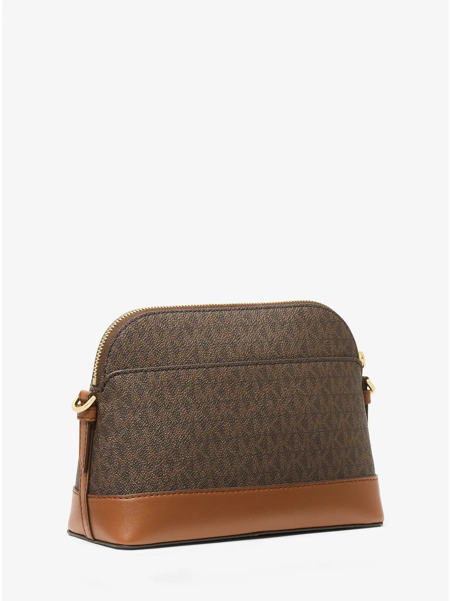 large logo stripe dome crossbody bag brown luggage