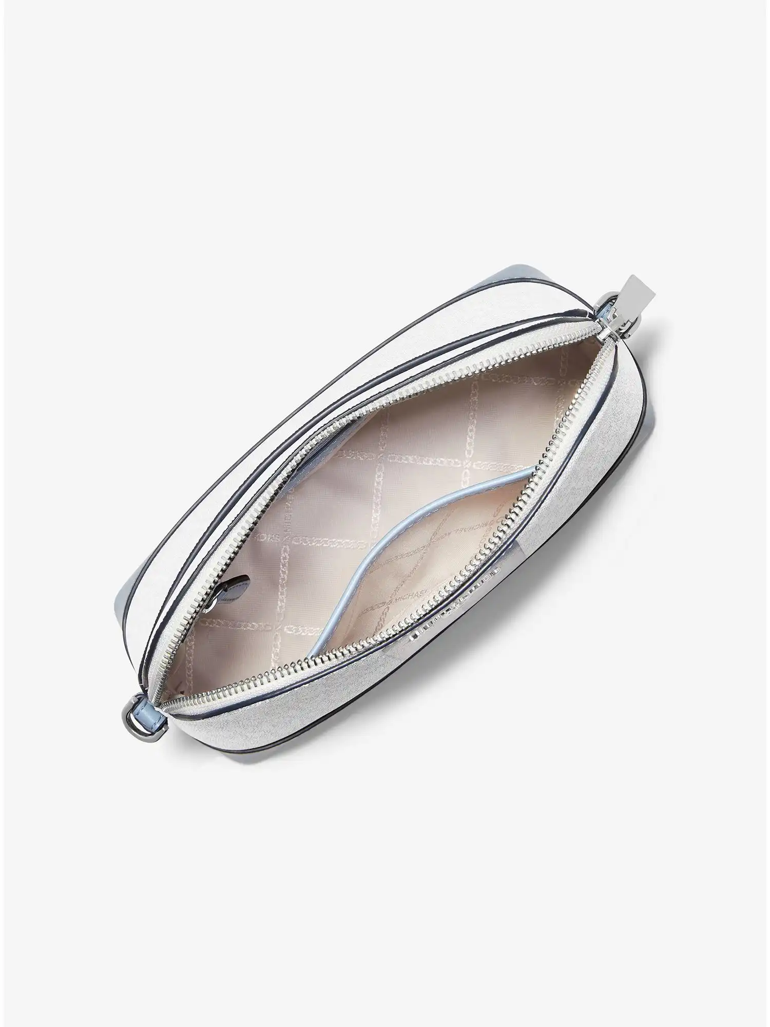 large logo stripe dome crossbody bag chambray multi