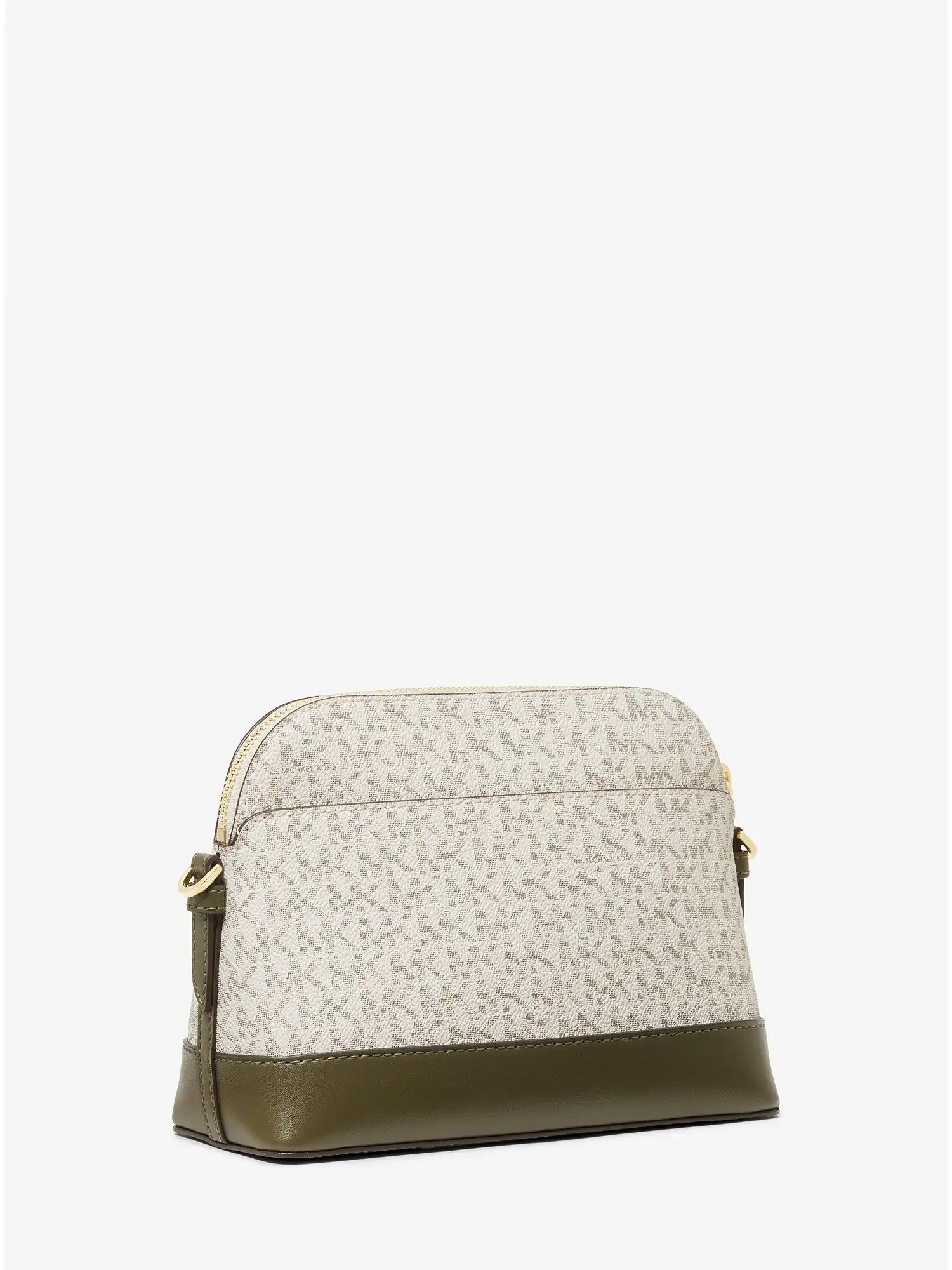 large logo stripe dome crossbody bag light sage olive