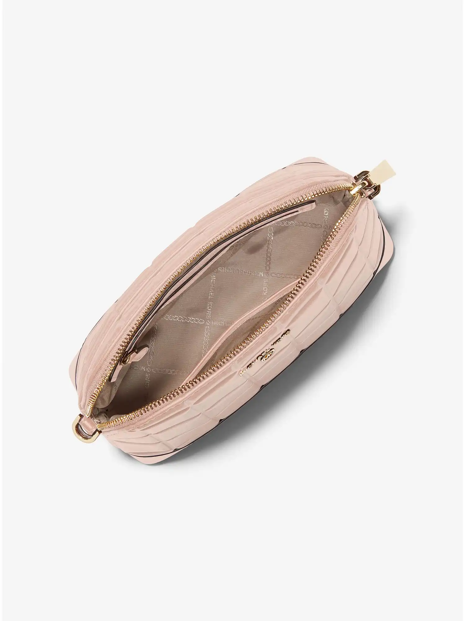 large quilted leather dome crossbody bag soft pink