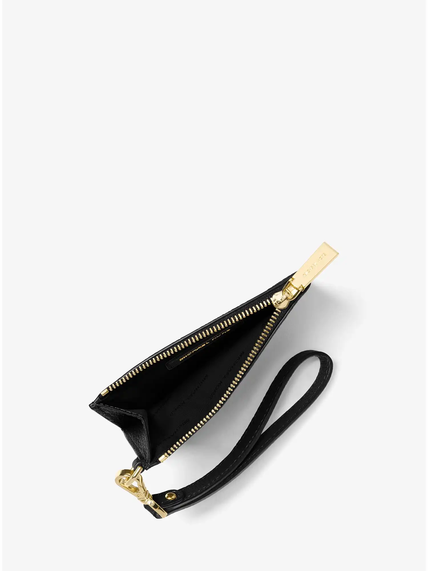 leather coin purse black