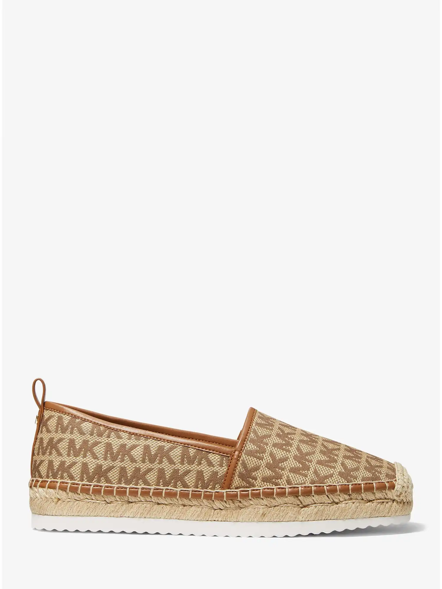 lenny logo jacquard slip on espadrille beige ebony brown