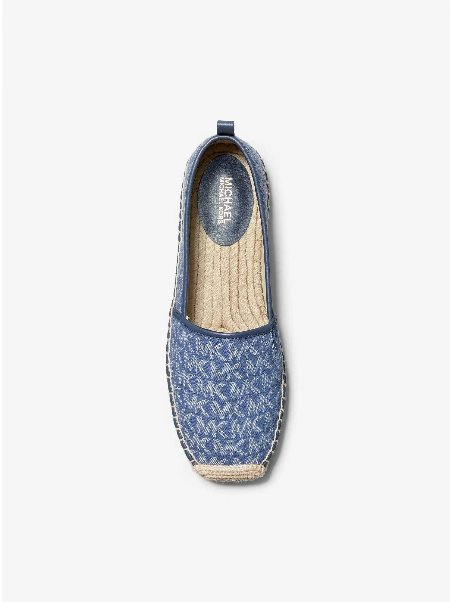 lenny logo jacquard slip on espadrille denim navy