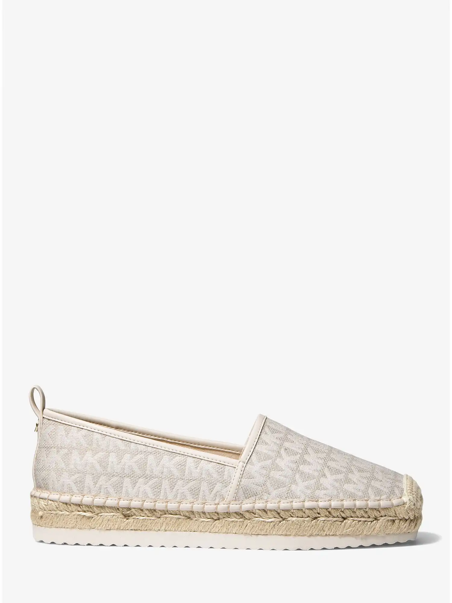 lenny logo jacquard slip on espadrille natural