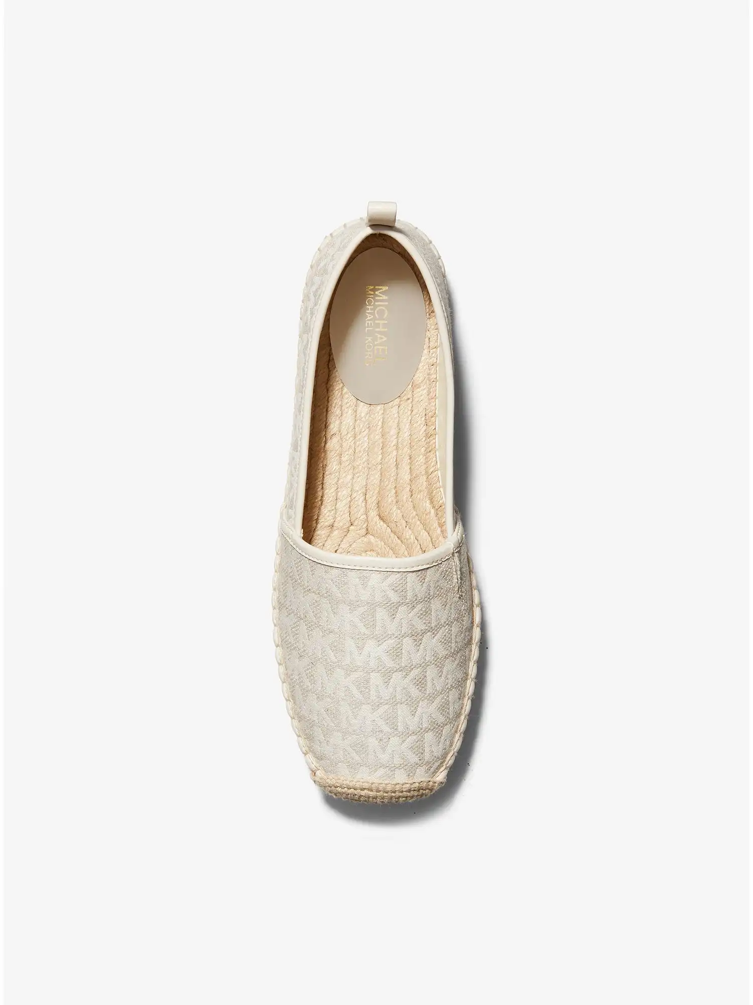 lenny logo jacquard slip on espadrille natural