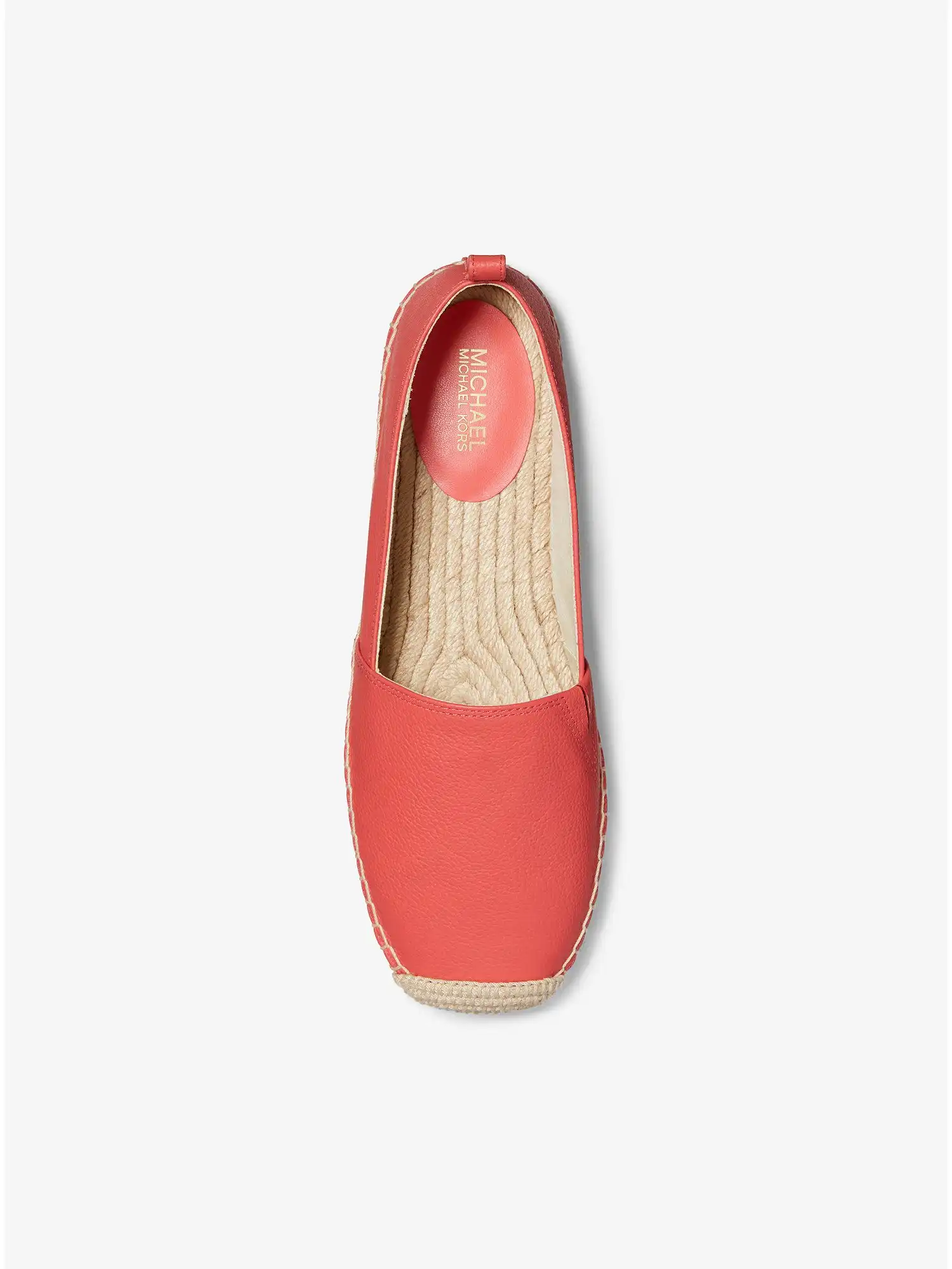 lenny tumbled leather slip on espadrille dahlia