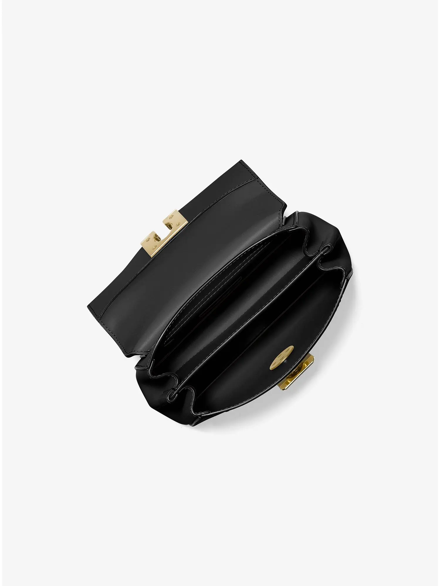 lita small leather crossbody bag black
