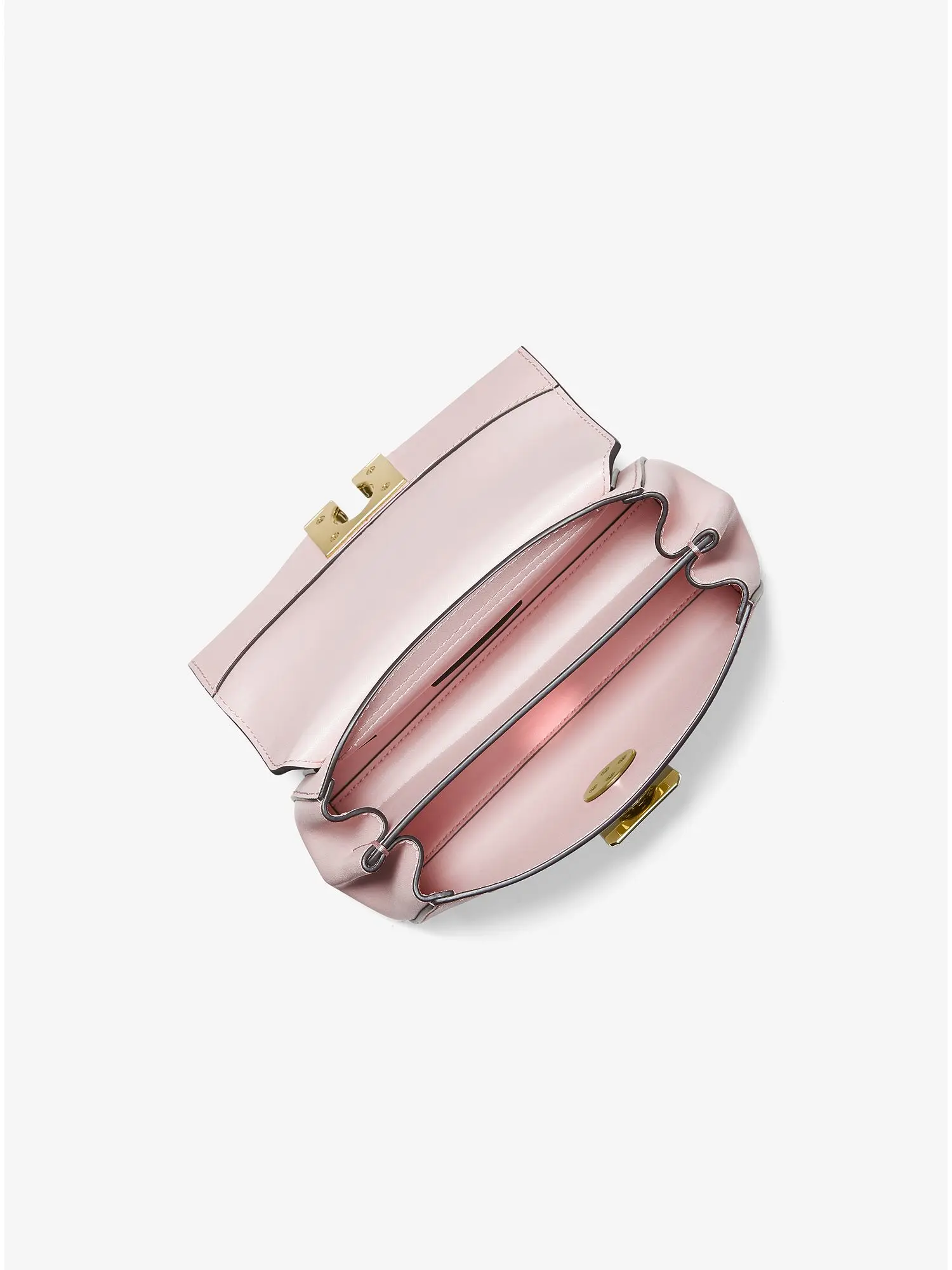 lita small leather crossbody bag powder blush