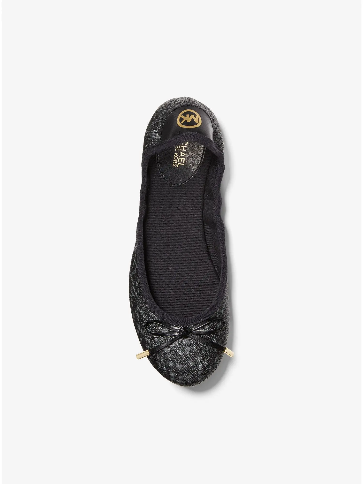 logo ballet flat black