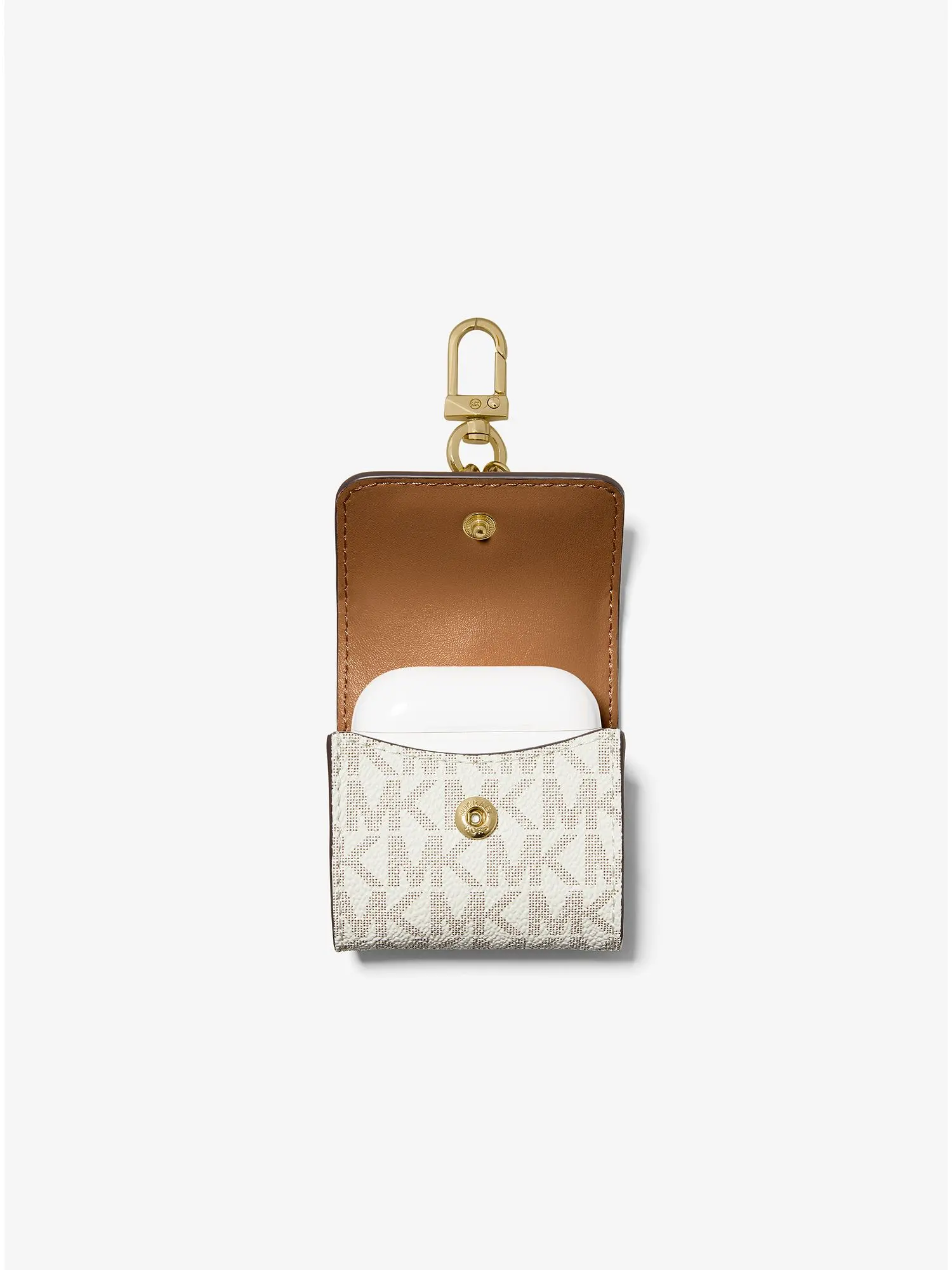 logo clip case for apple airpods&reg; vanilla acorn