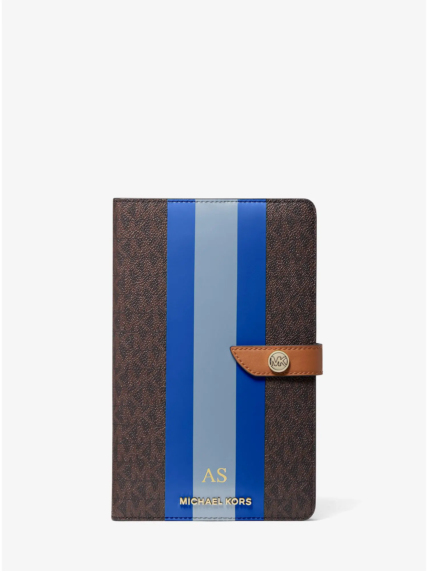 logo stripe notebook electric blue