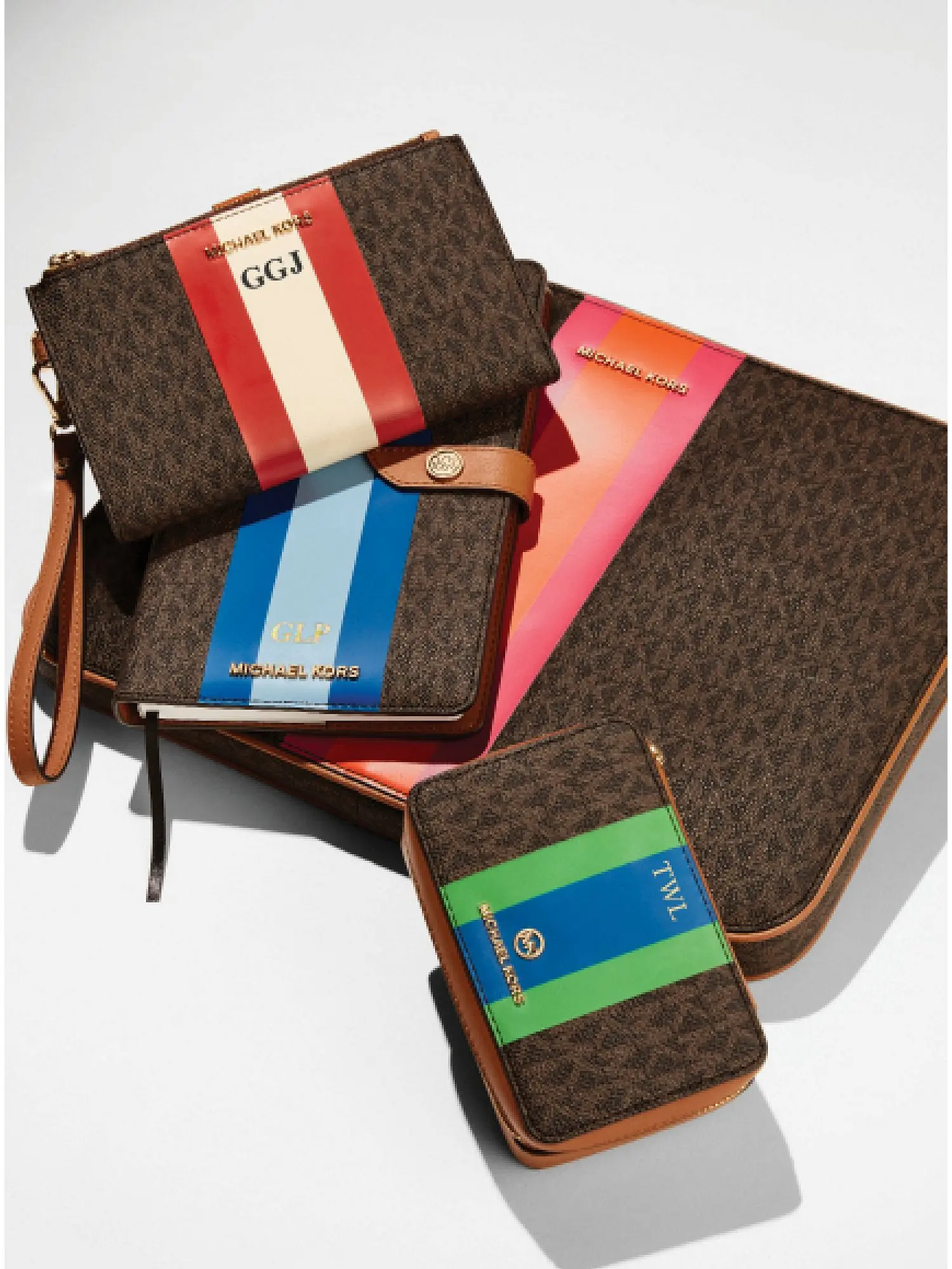 logo stripe notebook electric blue