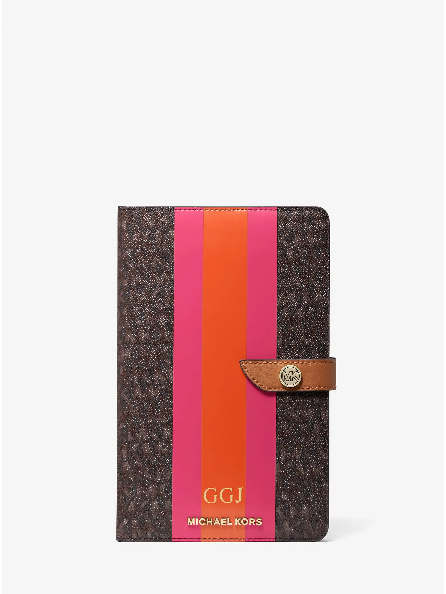 logo stripe notebook electric pink