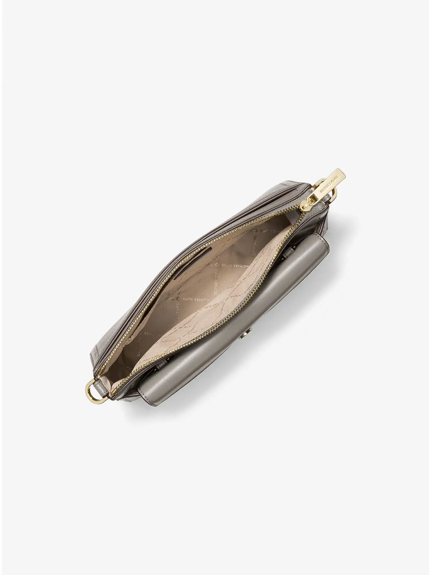 maisie medium pebbled leather 3 in 1 crossbody bag pearl grey multi