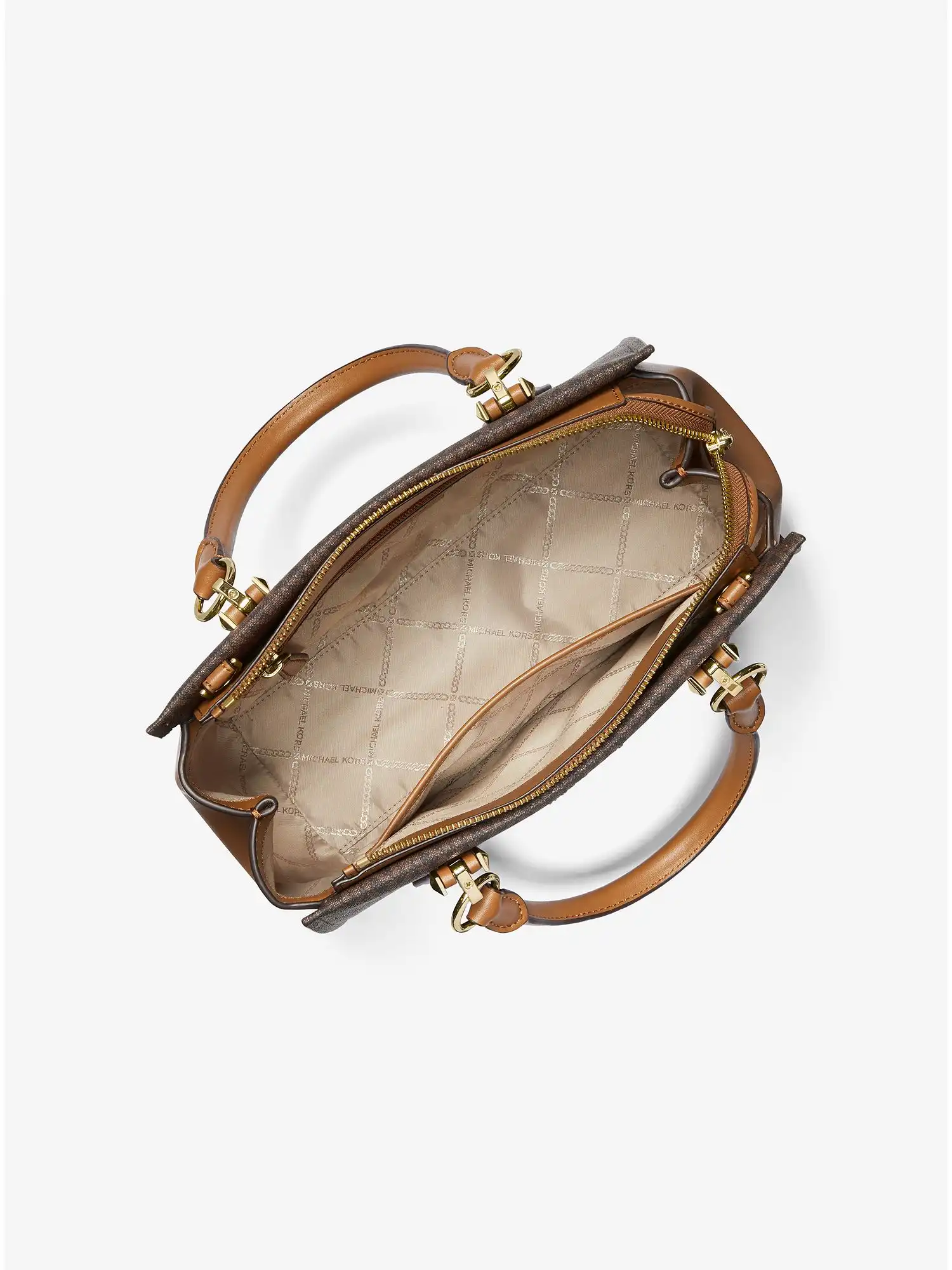 marilyn medium logo satchel brn acorn