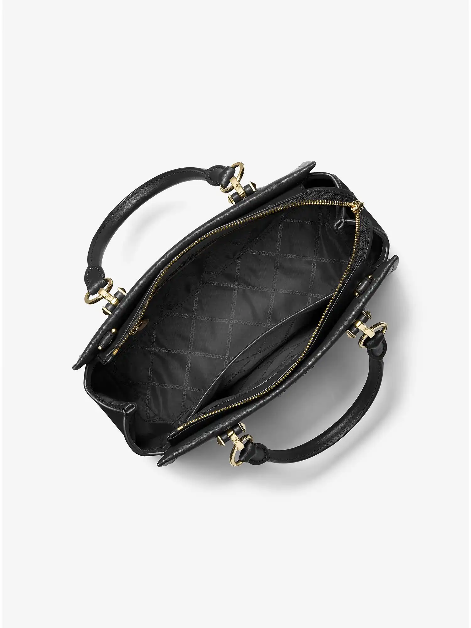 marilyn medium saffiano leather satchel black