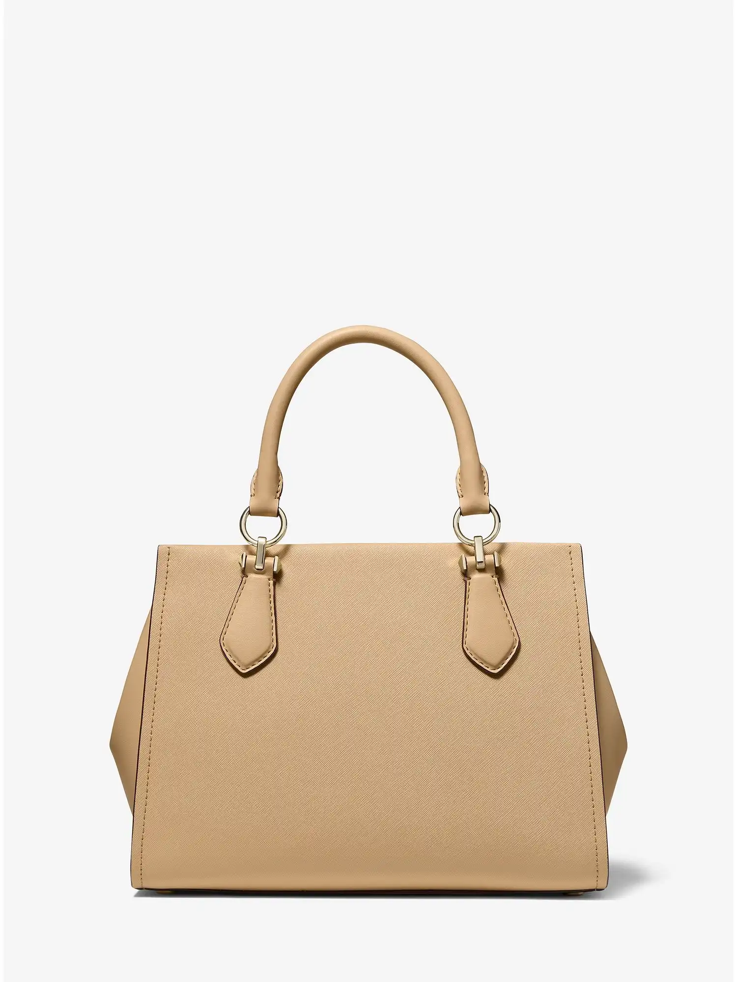marilyn medium saffiano leather satchel camel