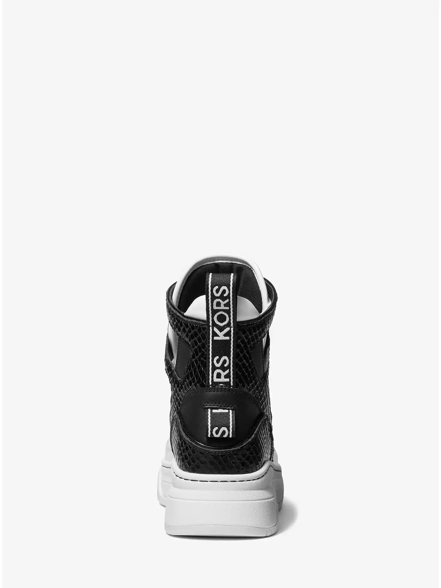 matson mixed media logo tape high top sneaker optic white