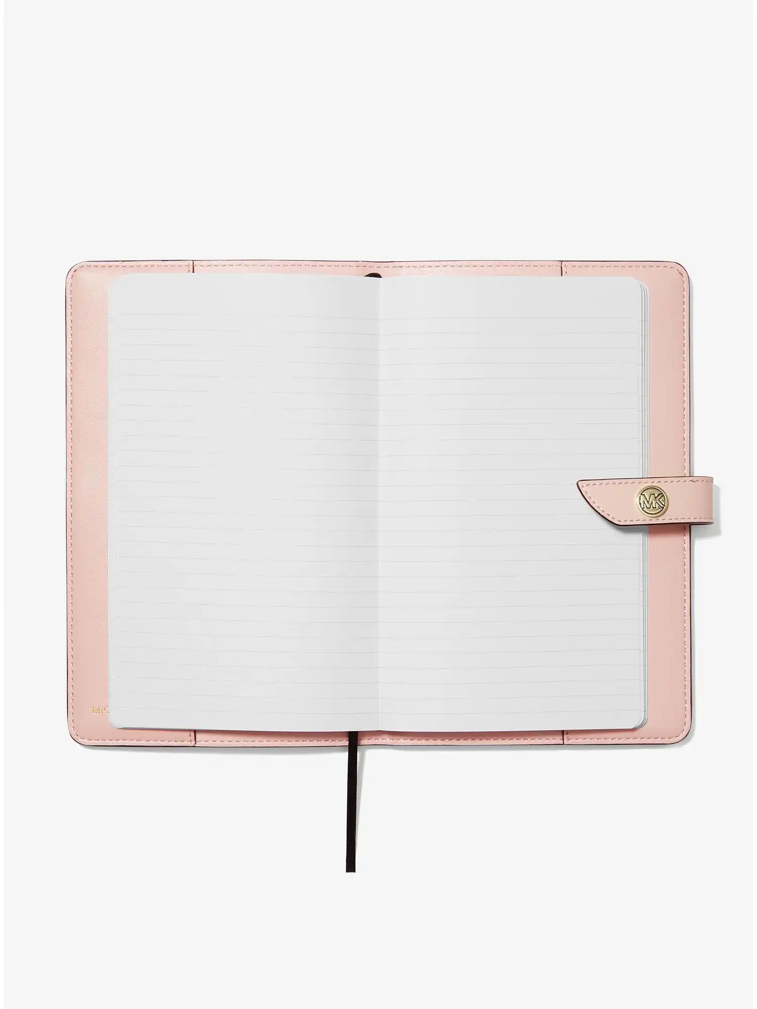 medium logo stripe notebook vanilla soft pink