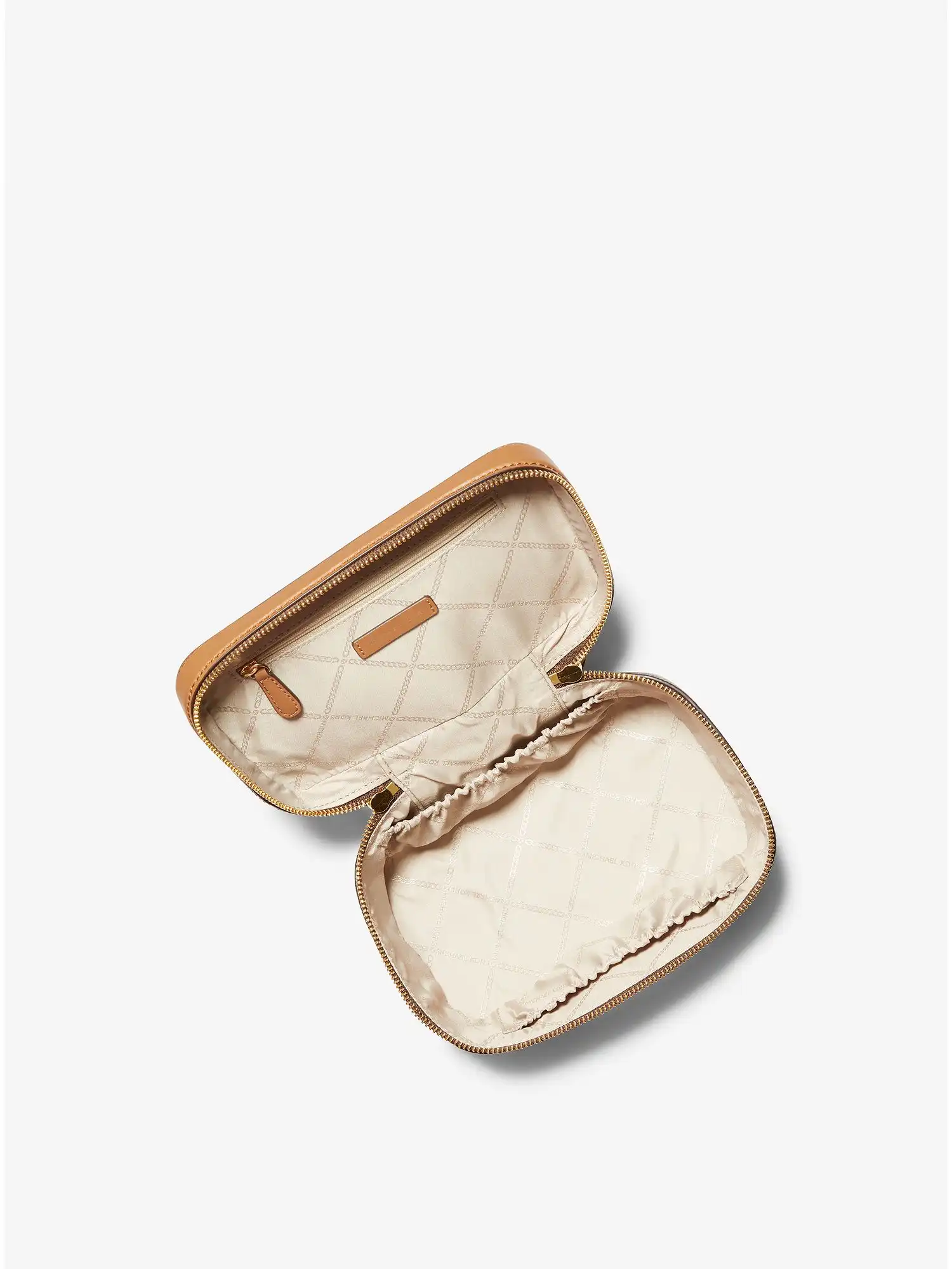 medium logo stripe trunk travel case bright red