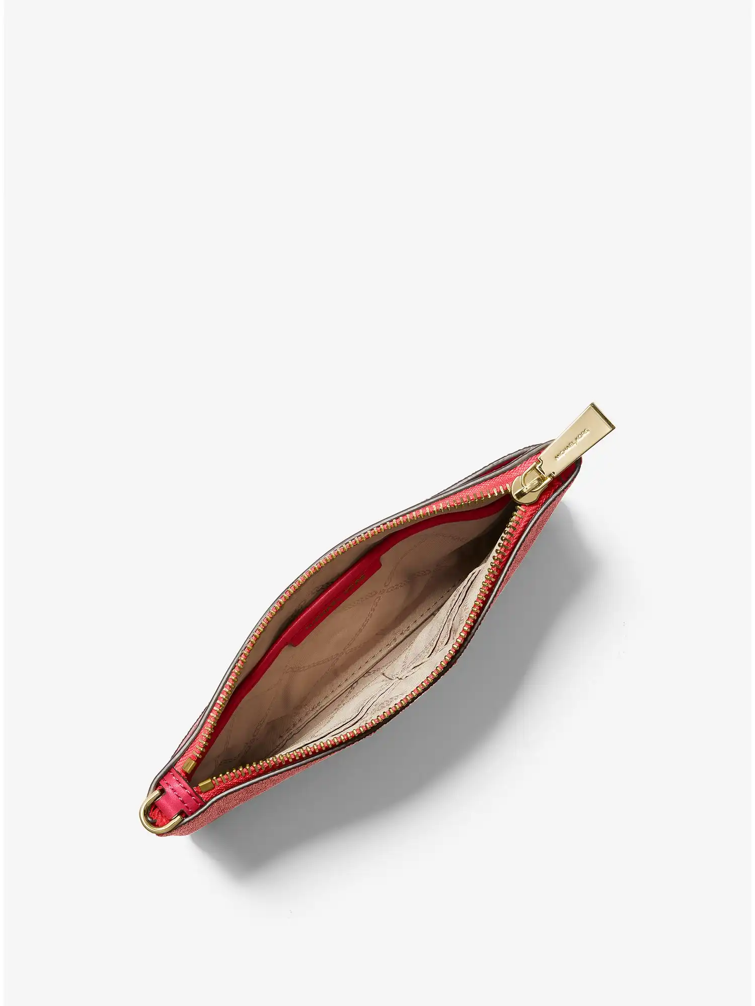 medium logo wristlet crimson