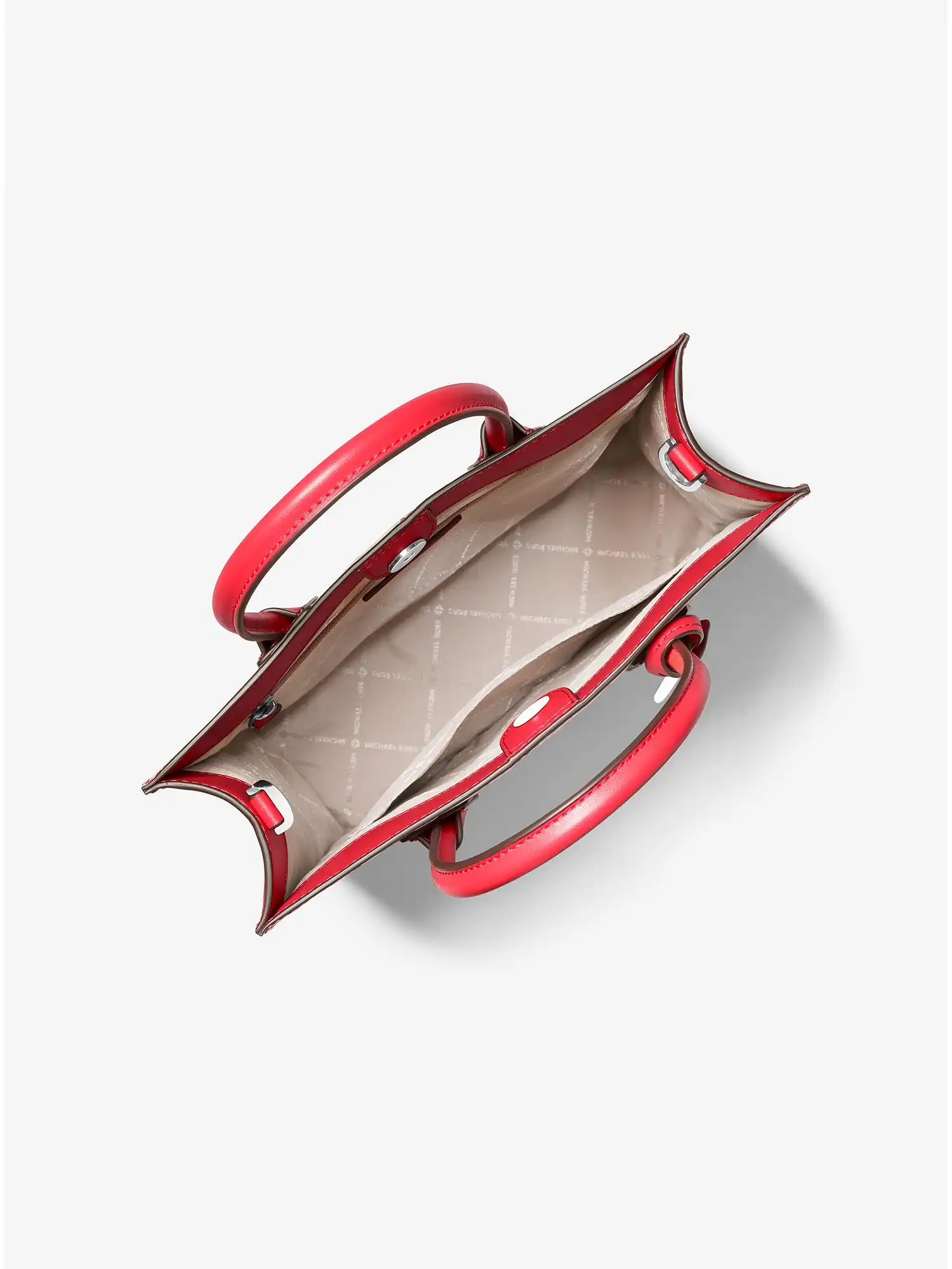 mercer medium graphic logo print faux leather crossbody bag coral rf mlt