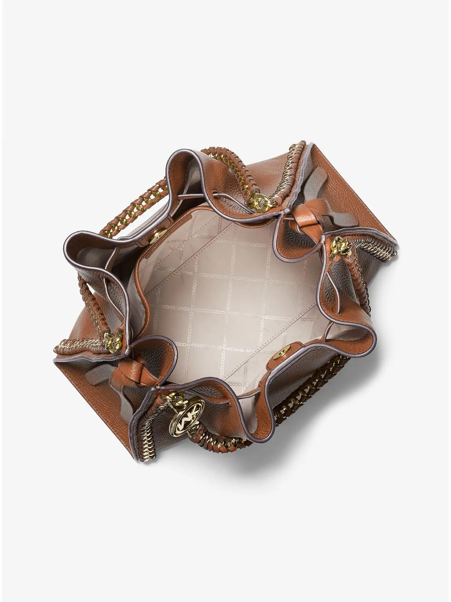 mina large pebbled leather shoulder bag luggage