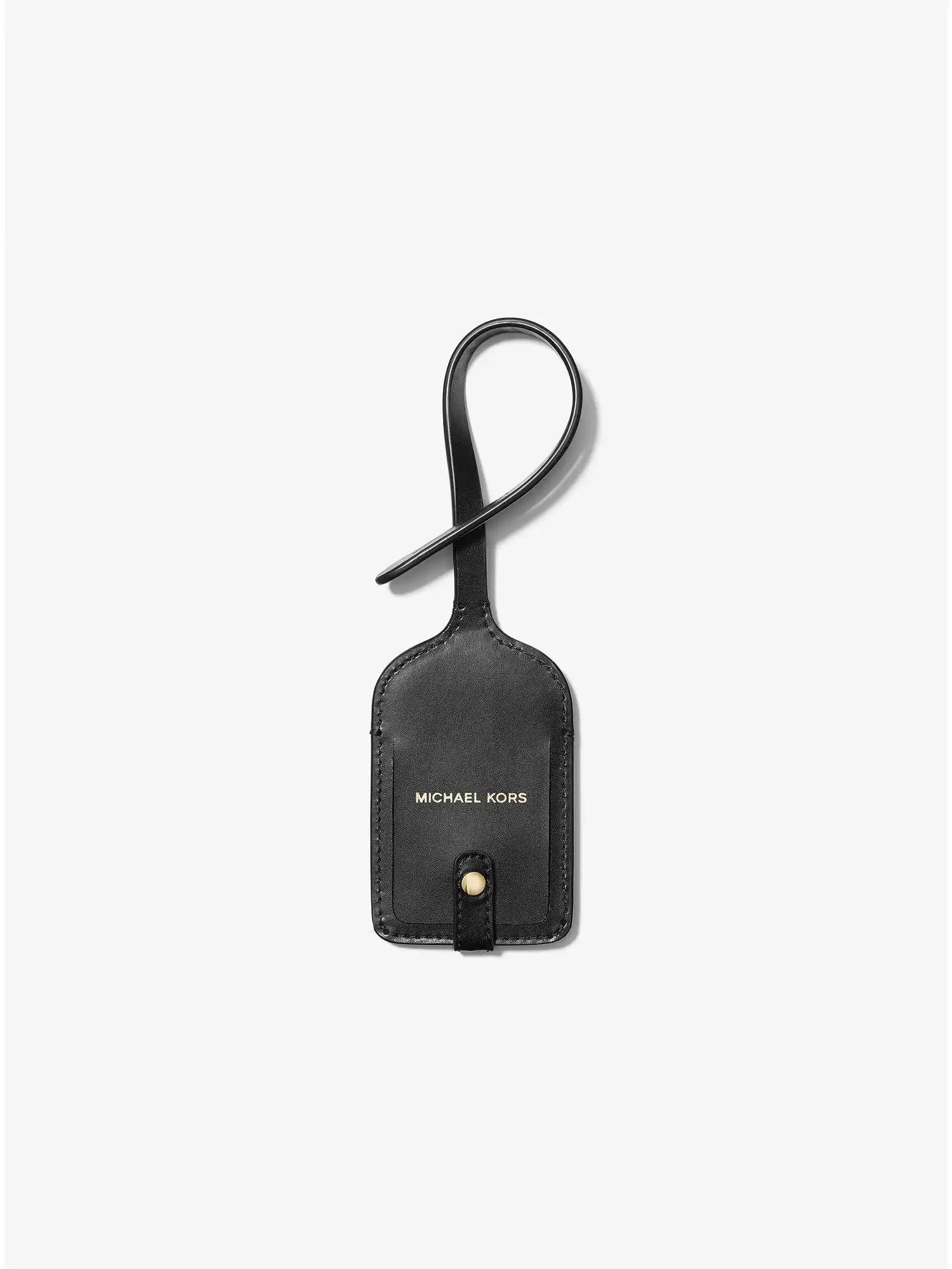 mmk x 007 leather luggage tag black gold