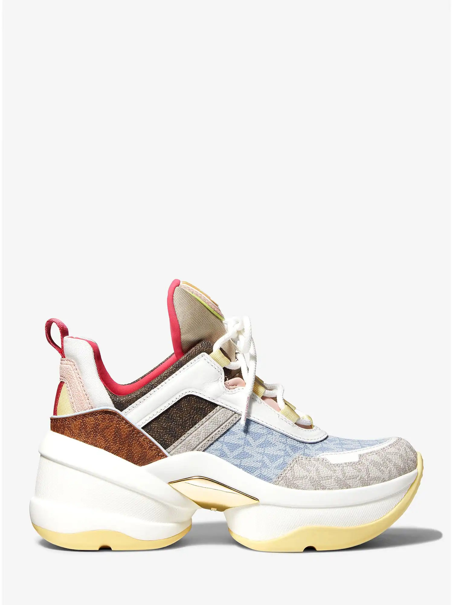 olympia color block logo trainer soft sky multi