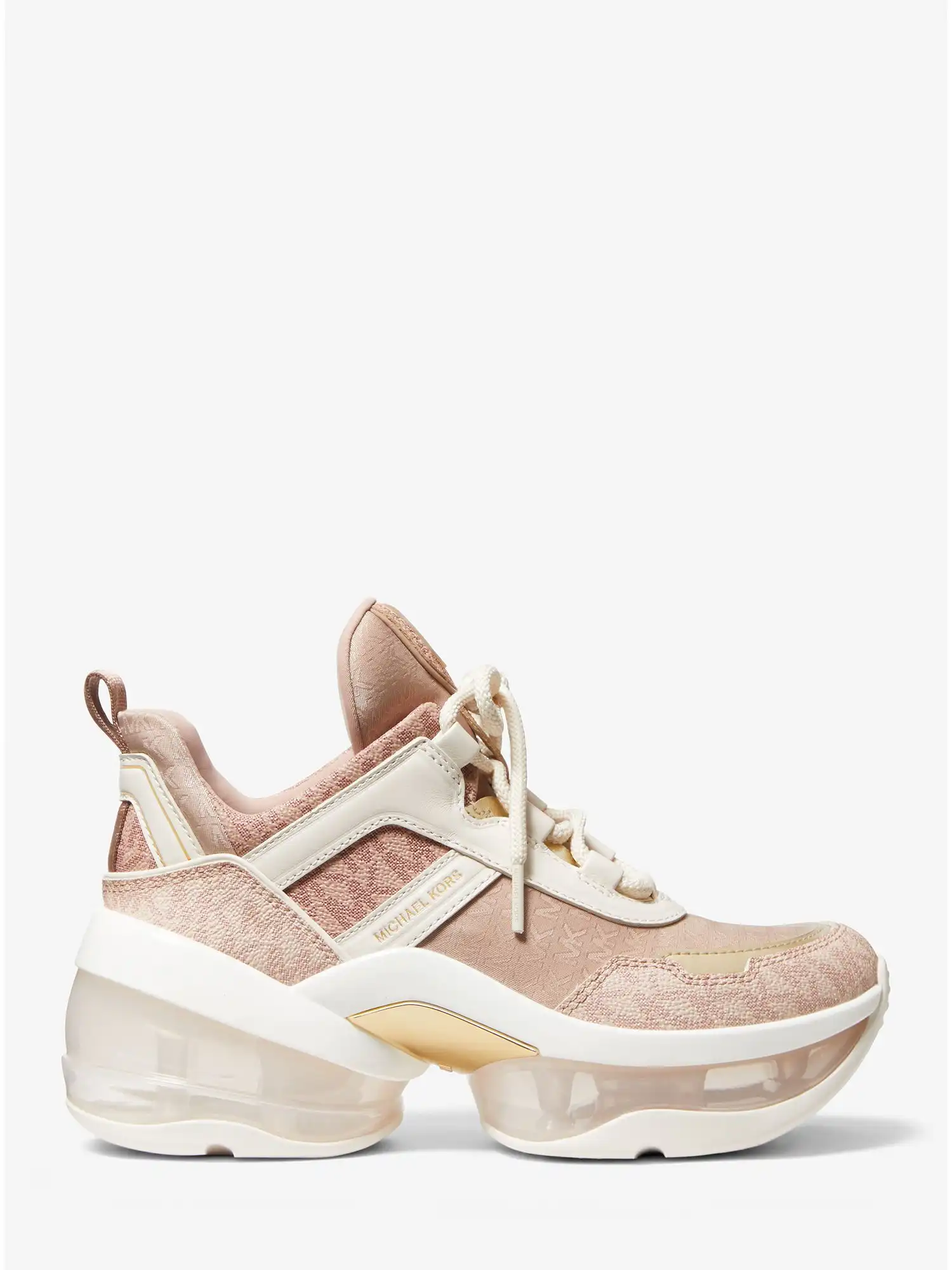 olympia extreme color block jacquard and logo trainer fawn