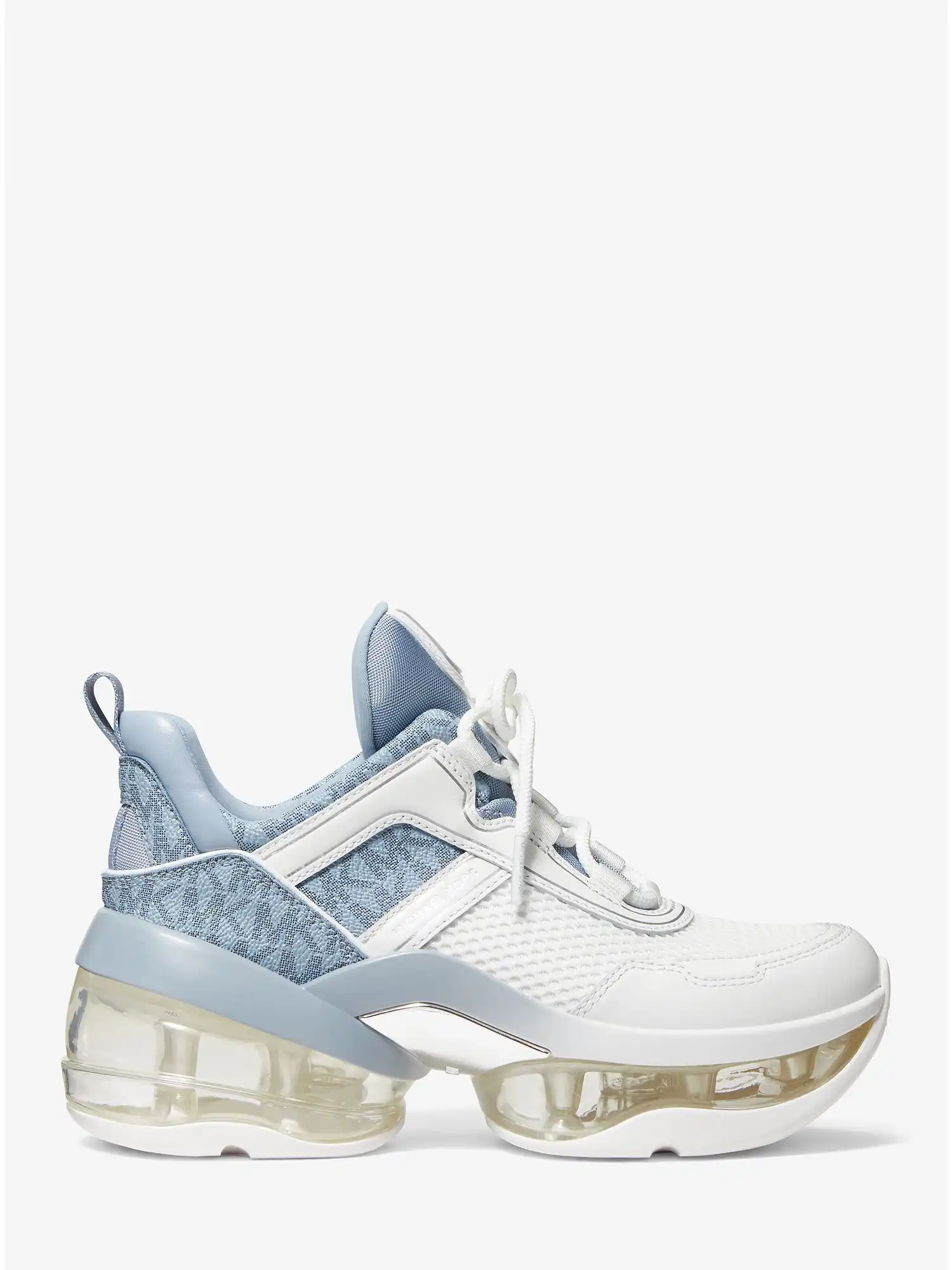olympia extreme mesh and logo trainer pale blue