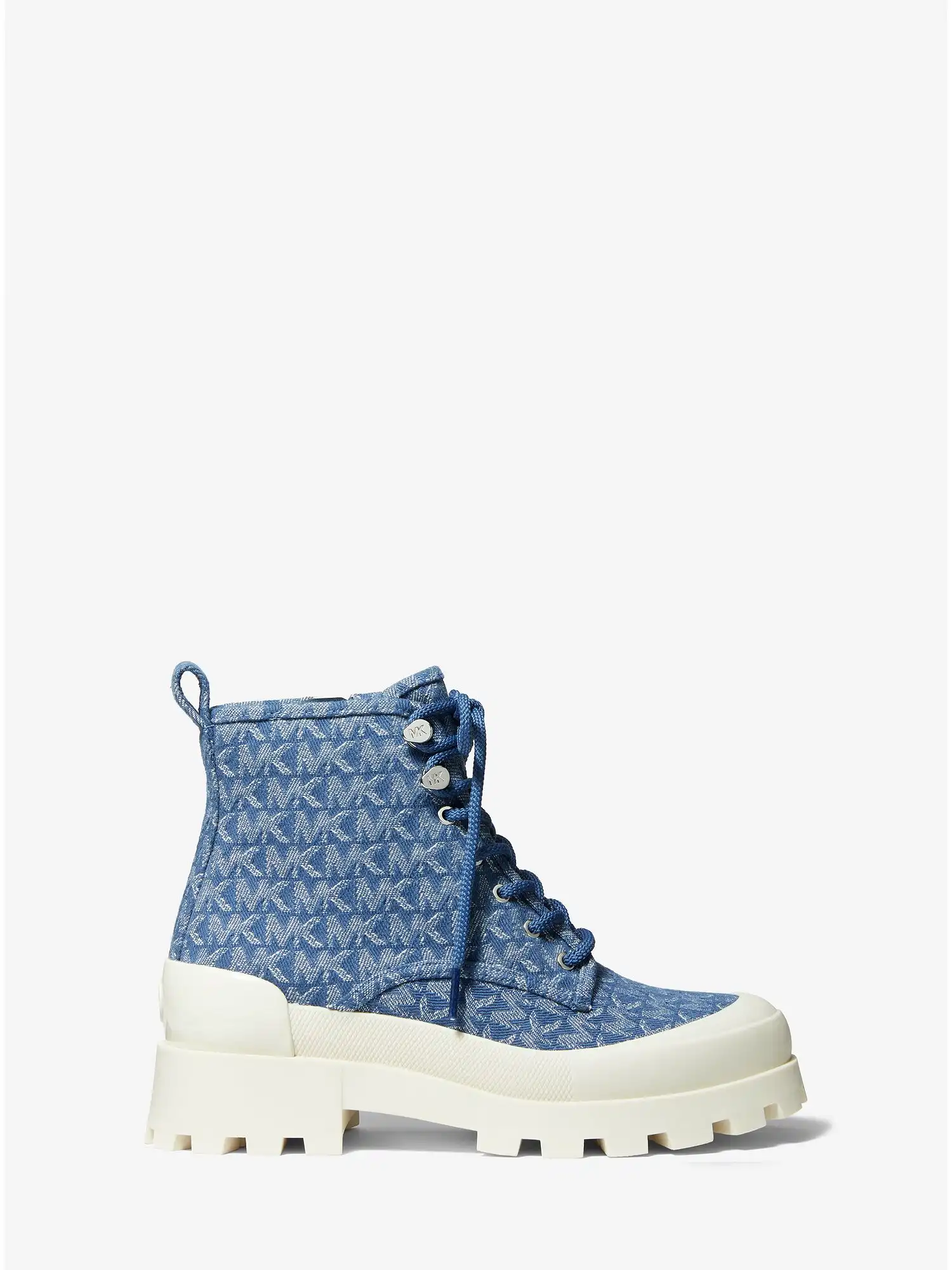 payton denim jacquard combat boot denim