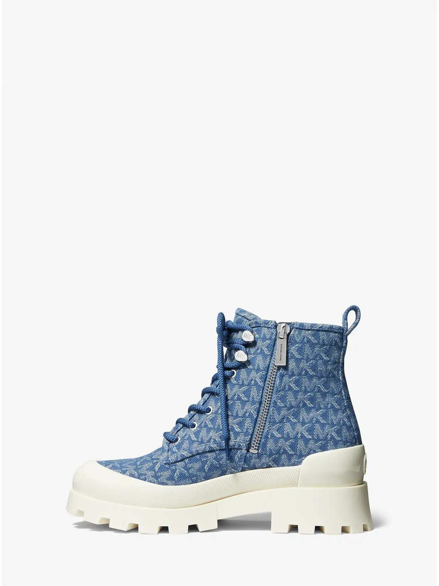payton denim jacquard combat boot denim